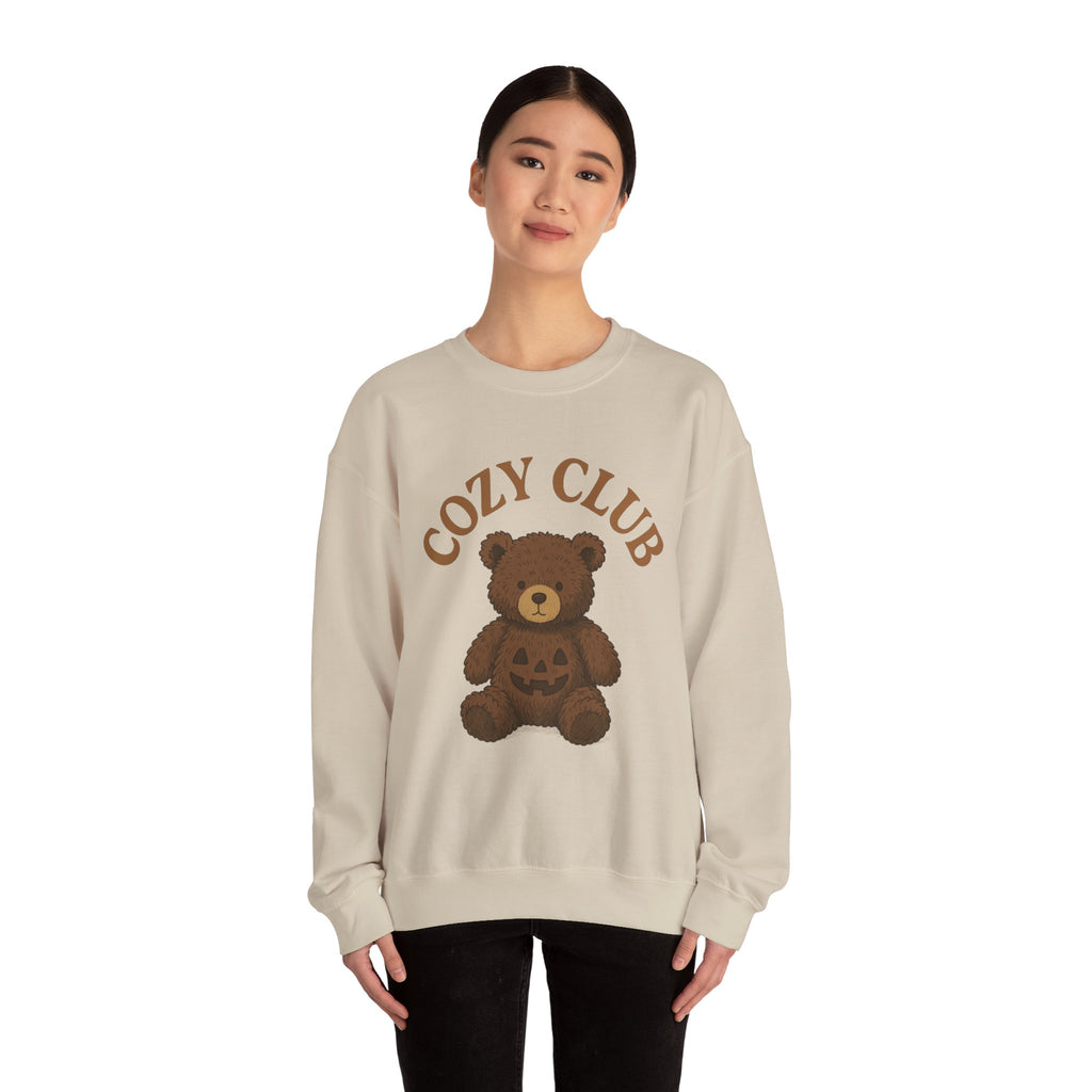 Cozy Club Bear Sweatshirt, Unisex Heavy Blend Crewneck, Fall Fashion, Halloween Sweater, Casual Comfort Clothing