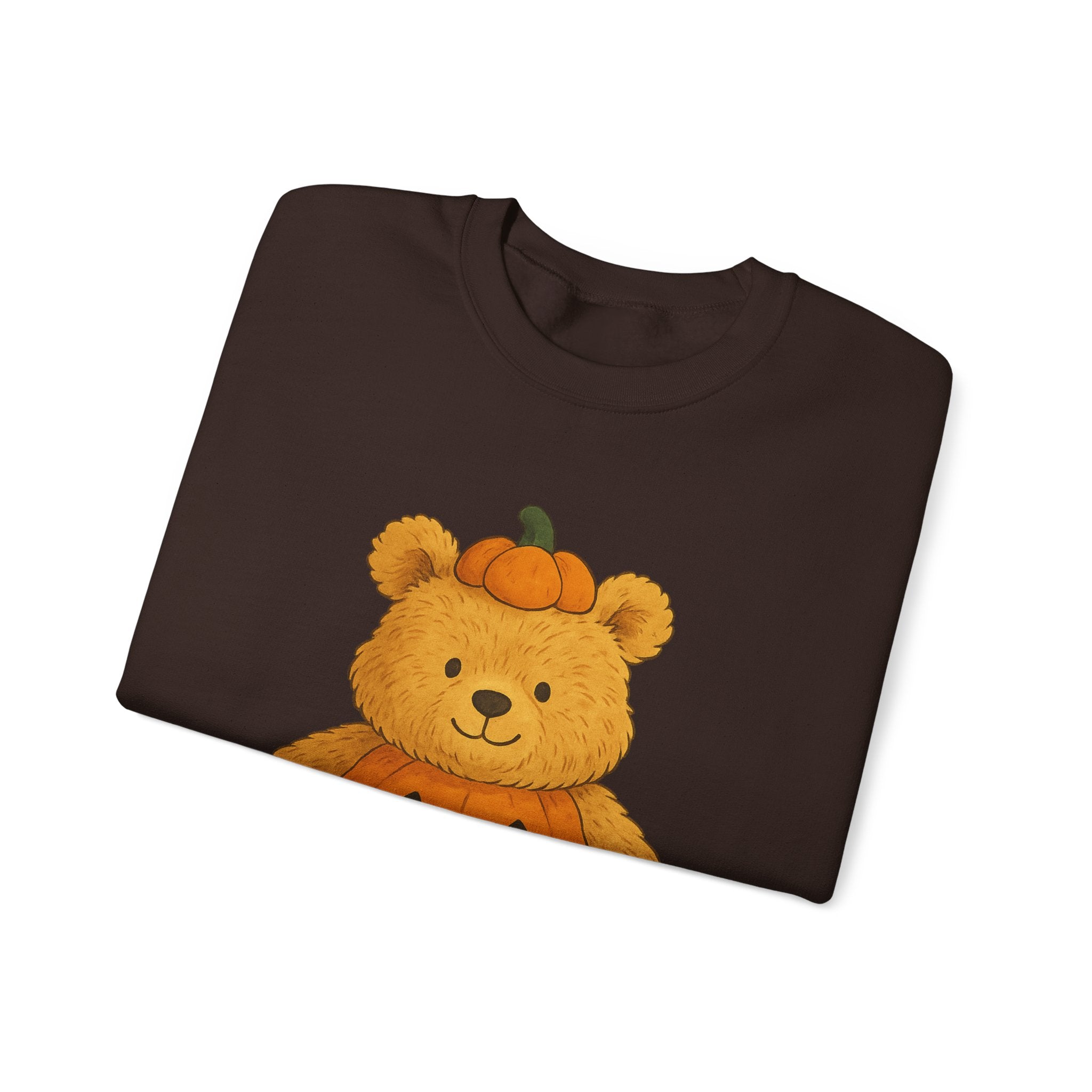 Halloween Teddy Bear Sweatshirt, Cozy Bear Crewneck, Fall Fashion, Cute Pumpkin Sweater, Gift for Her
