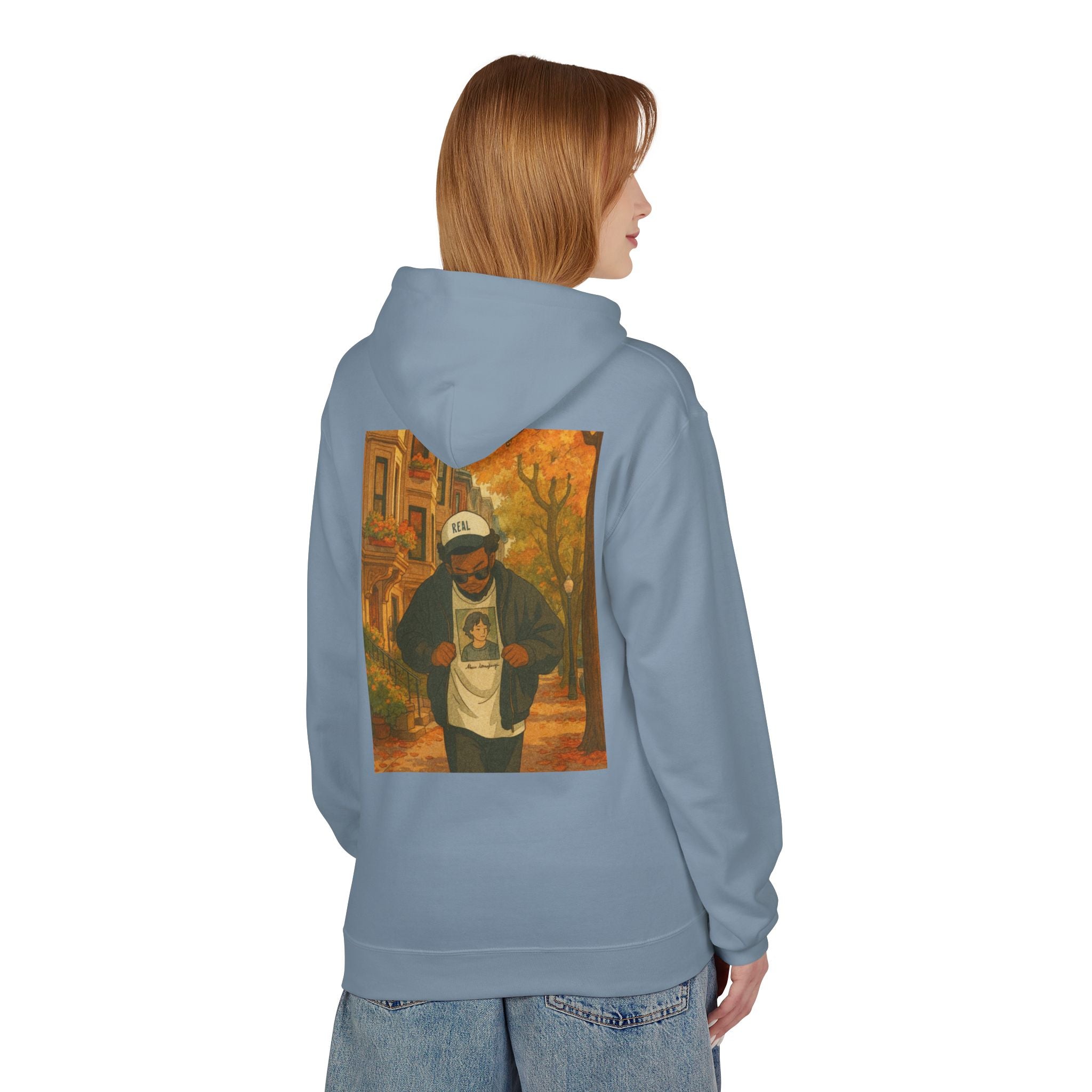 Autumn Vibes Fleece Hoodie – Cozy, Artistic, Unisex Pullover, Perfect for Fall Gatherings, Street Style, Gift for Friends