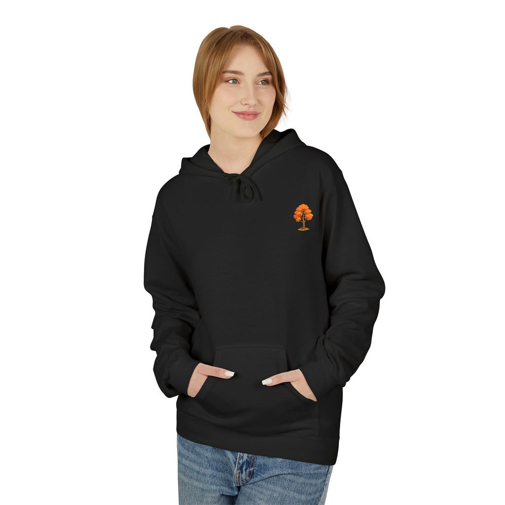 Autumn Vibes Fleece Hoodie – Cozy, Artistic, Unisex Pullover, Perfect for Fall Gatherings, Street Style, Gift for Friends