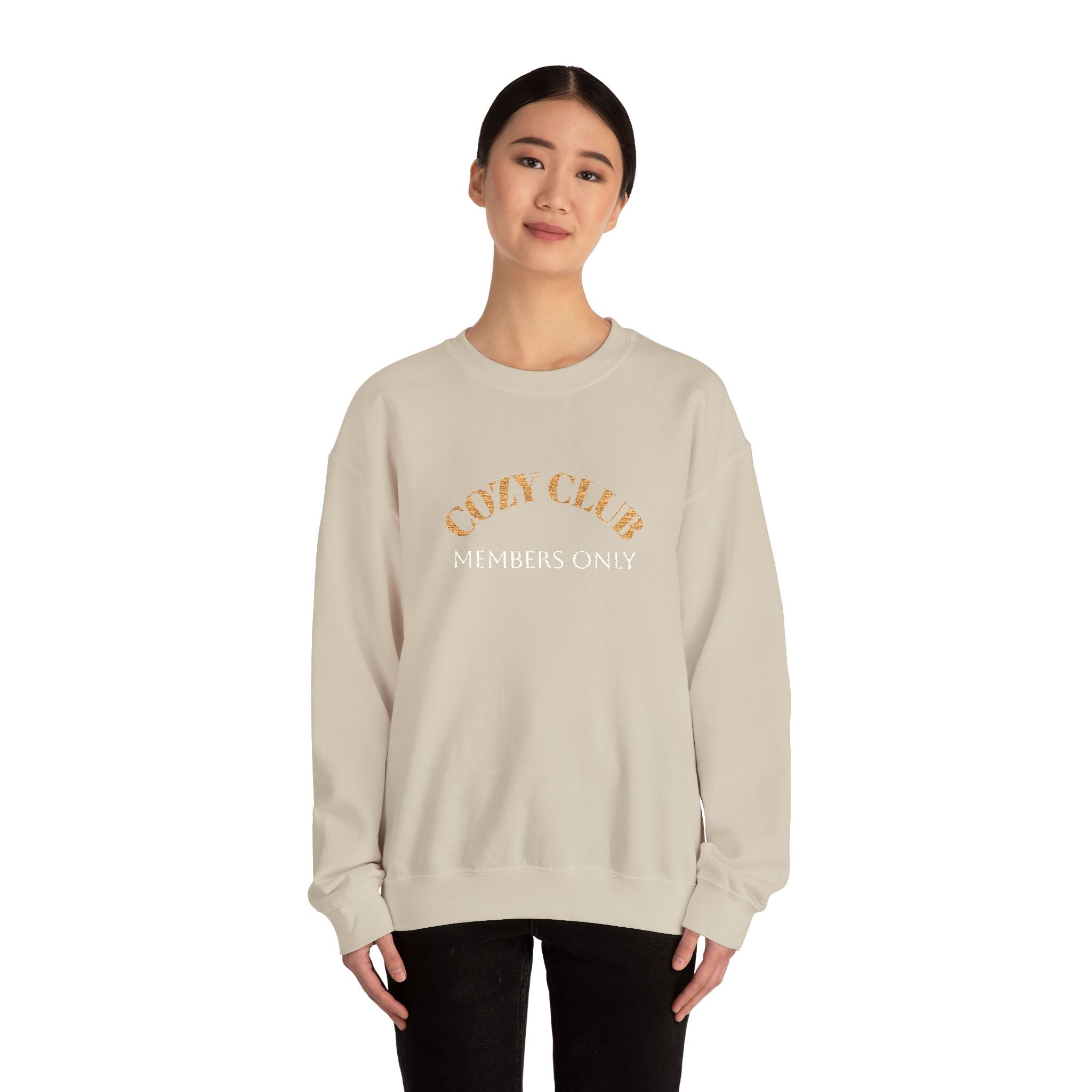 Cozy Club Sweatshirt - Unisex Heavy Blend™ Crewneck, Comfortable Gift for Friends, Perfect for Fall and Home Gatherings, Cozy Vibe, [...]