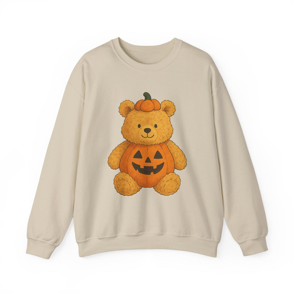 Halloween Teddy Bear Sweatshirt, Cozy Bear Crewneck, Fall Fashion, Cute Pumpkin Sweater, Gift for Her