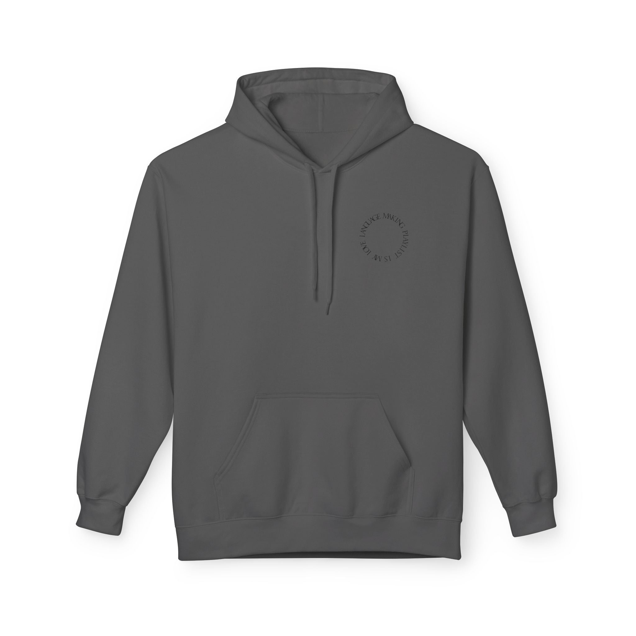 Playlist Love Language Hoodie, Comfortable Zip Up, Cozy Unisex Fleece, Gift for Music Lovers, Perfect for Casual Days, Lightweight Hoodie