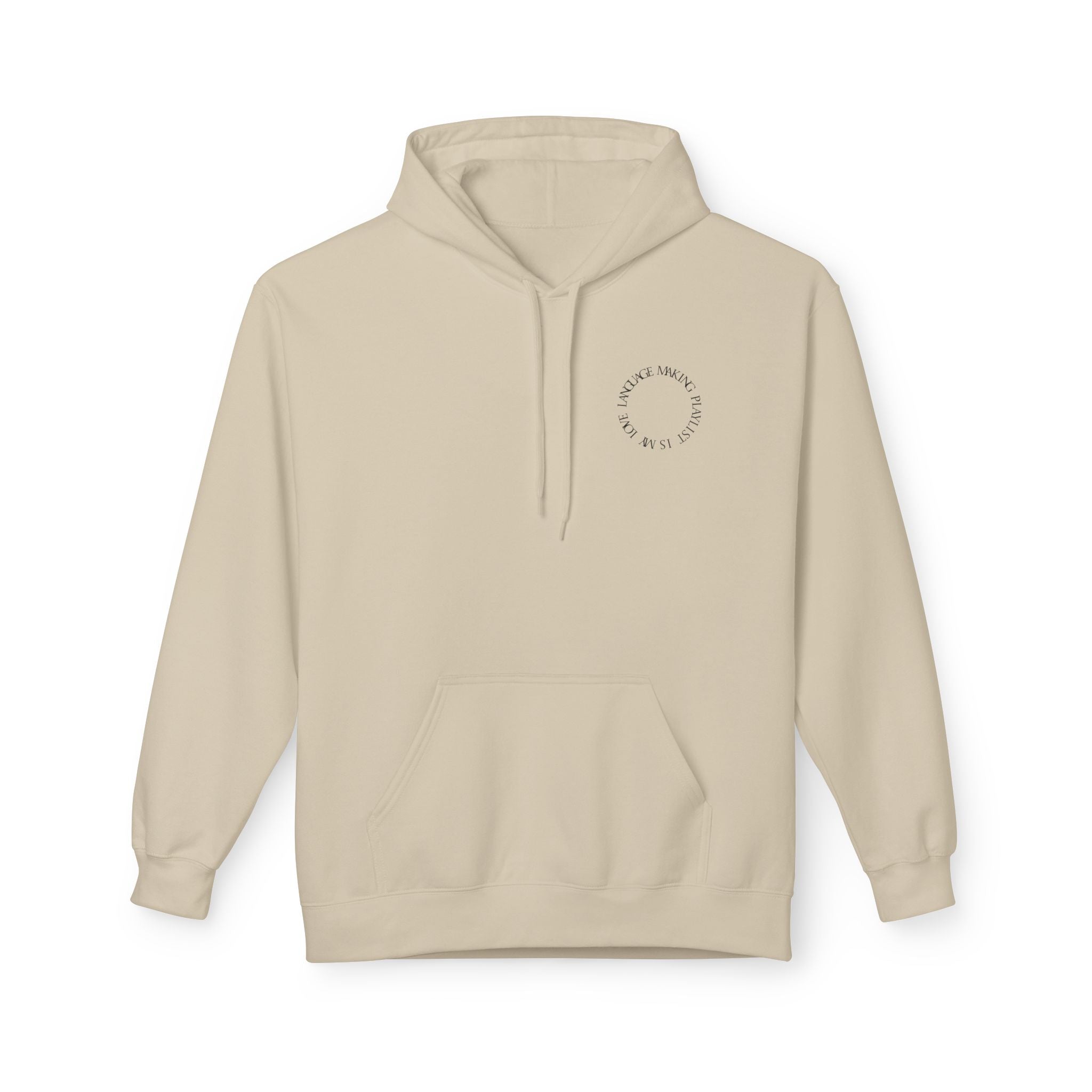 Playlist Love Language Hoodie, Comfortable Zip Up, Cozy Unisex Fleece, Gift for Music Lovers, Perfect for Casual Days, Lightweight Hoodie