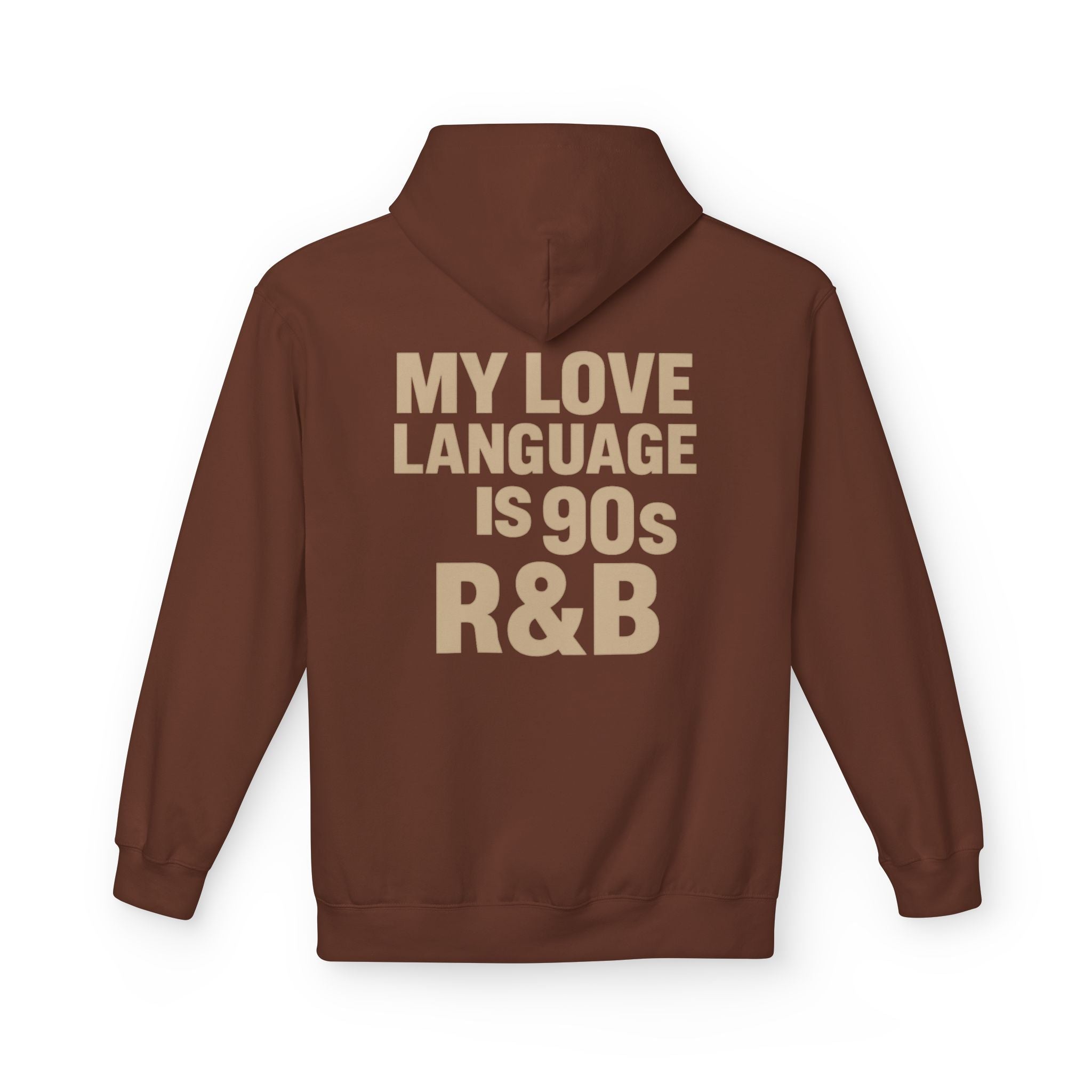 90s R&B Love Language Hoodie, Unisex Fleece Sweatshirt, Music Lover Gift, Cozy Casual Wear, Perfect for Holidays