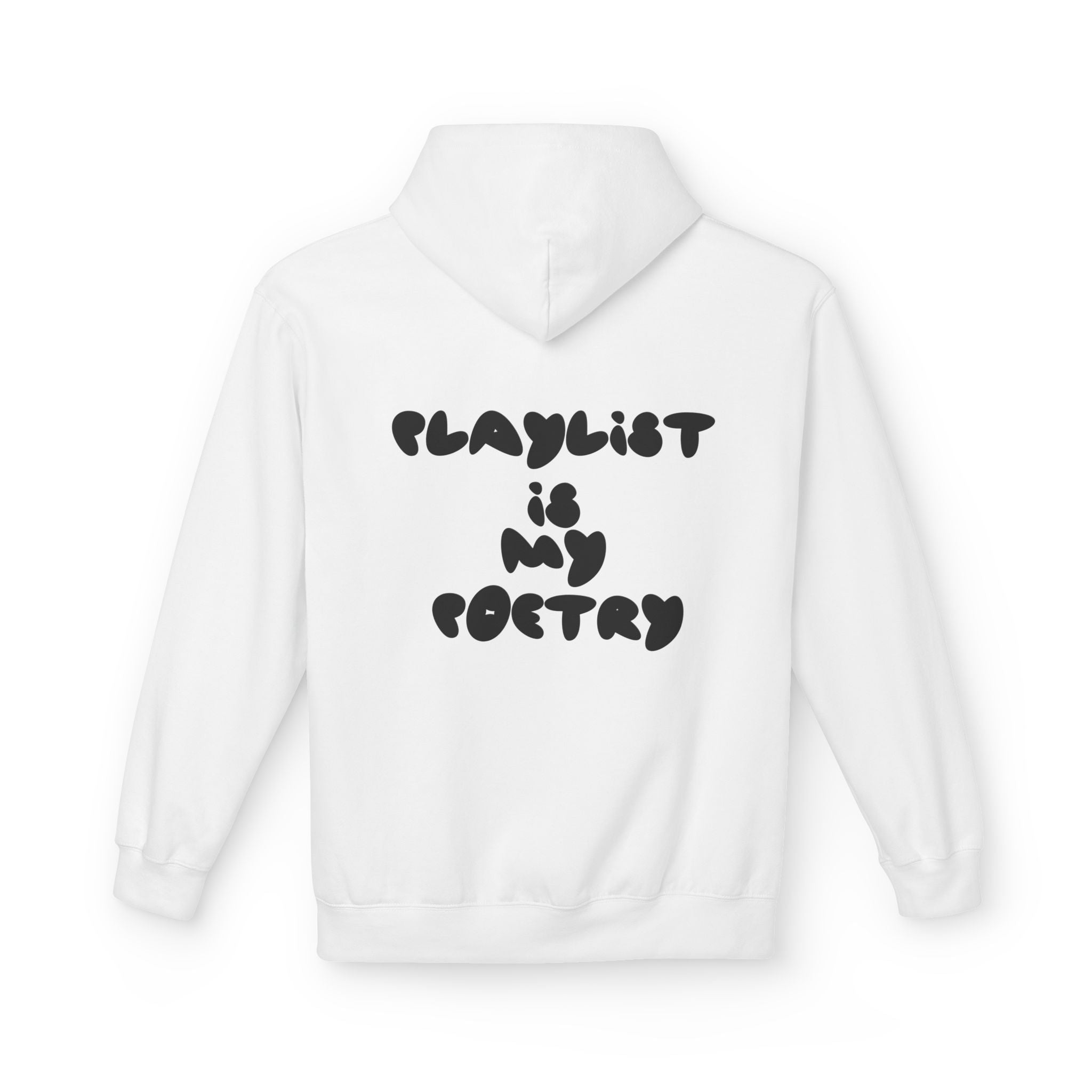 Chill Vibes Hoodie - Playlist is My Poetry, Cozy Sweater, Gift for Music Lovers, Unisex Fleece, Trendy Casual Wear