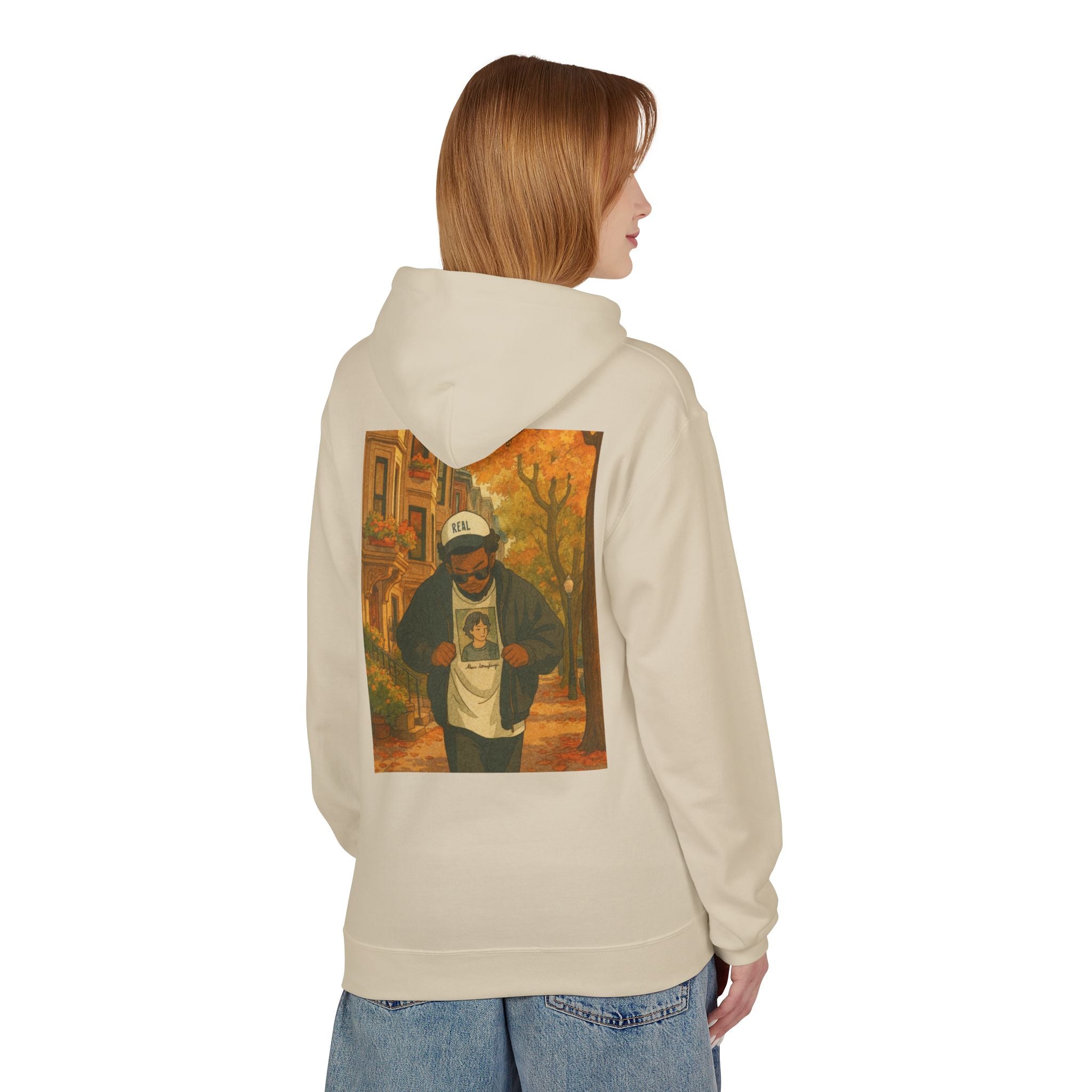 Autumn Vibes Fleece Hoodie – Cozy, Artistic, Unisex Pullover, Perfect for Fall Gatherings, Street Style, Gift for Friends