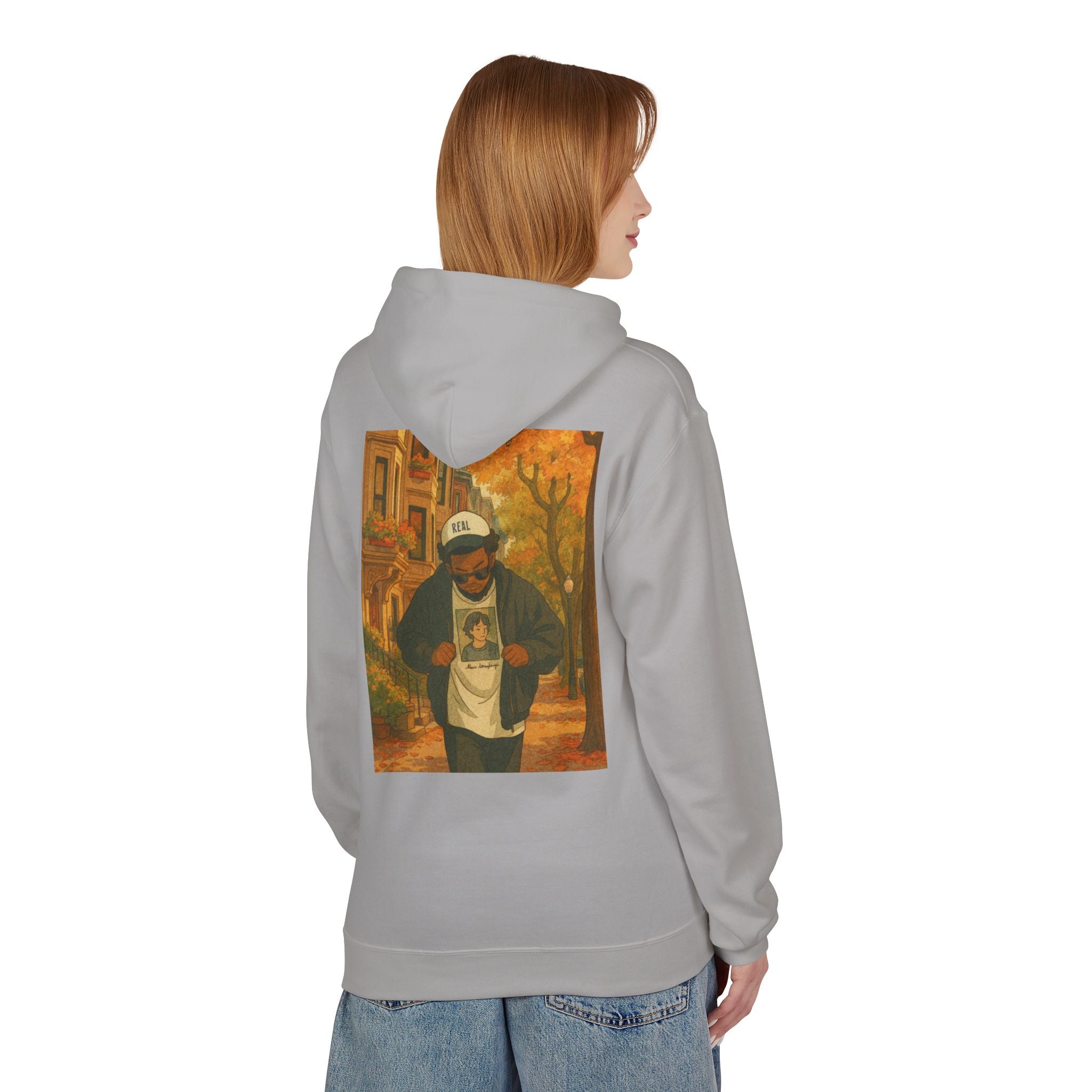 Autumn Vibes Fleece Hoodie – Cozy, Artistic, Unisex Pullover, Perfect for Fall Gatherings, Street Style, Gift for Friends