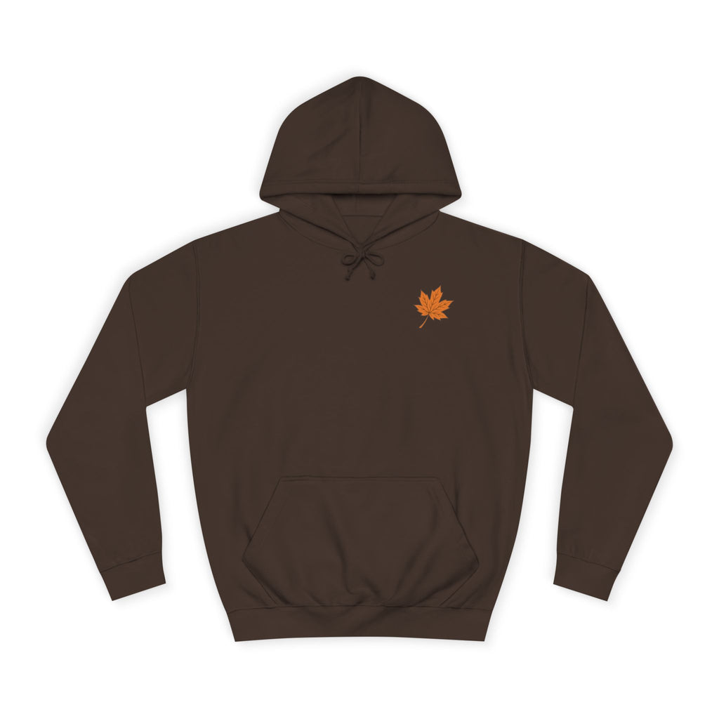 Cozy Unisex College Hoodie with Artistic Leaf Design - Perfect for Fall, Casual Wear, College Students, Stylish Gift Idea