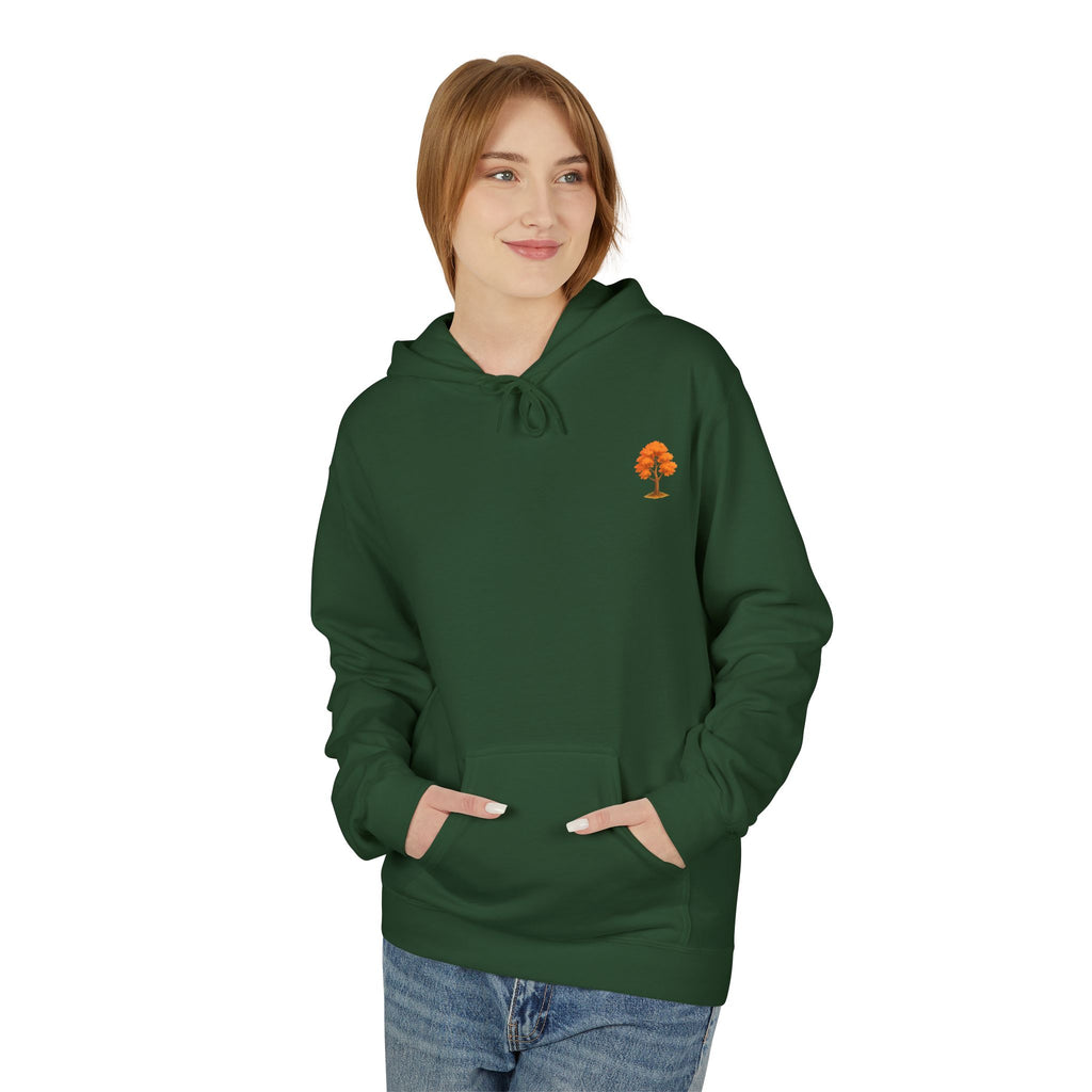 Autumn Vibes Fleece Hoodie – Cozy, Artistic, Unisex Pullover, Perfect for Fall Gatherings, Street Style, Gift for Friends