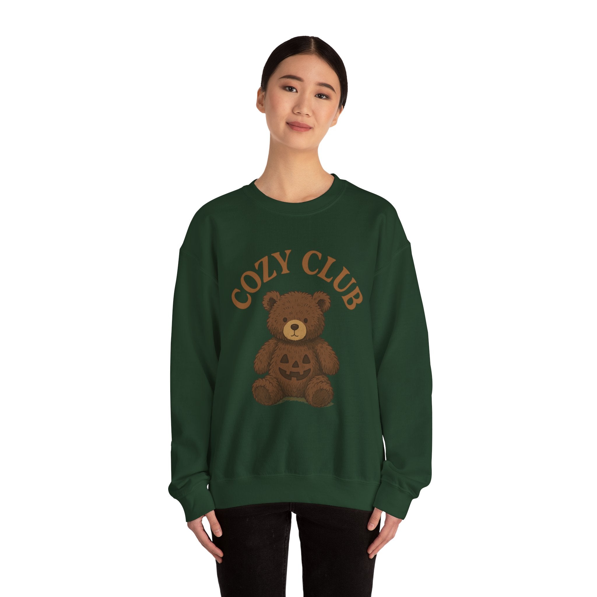 Cozy Club Bear Sweatshirt, Unisex Heavy Blend Crewneck, Fall Fashion, Halloween Sweater, Casual Comfort Clothing