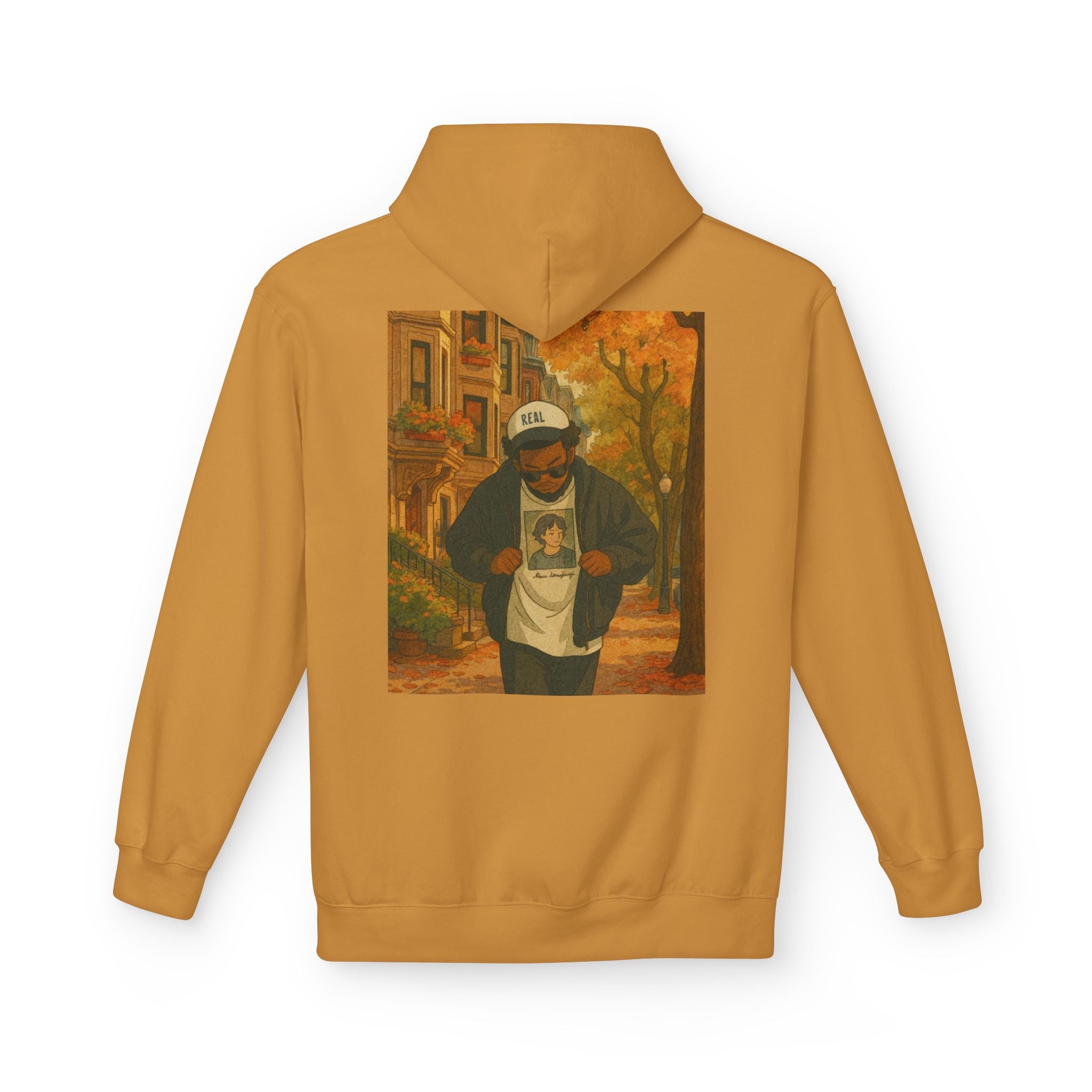 Autumn Vibes Fleece Hoodie – Cozy, Artistic, Unisex Pullover, Perfect for Fall Gatherings, Street Style, Gift for Friends