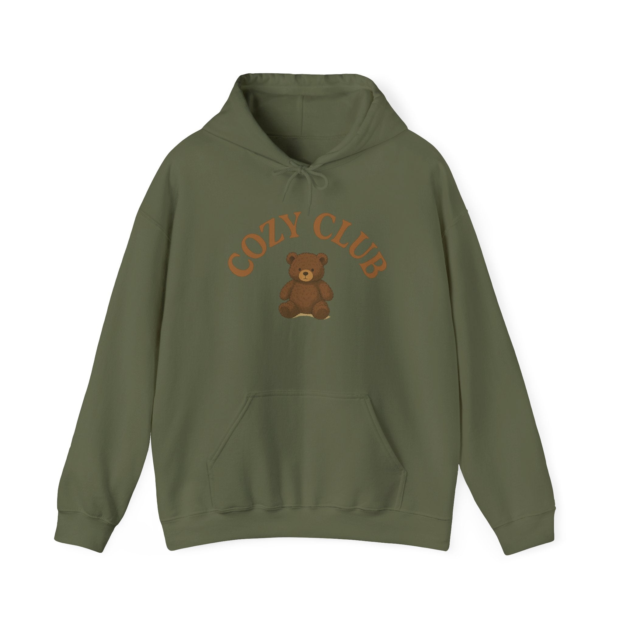 Cozy Club Hooded Sweatshirt - Unisex Pullover, Soft Bear Design, Perfect For Gift Giving, Warmth & Comfort