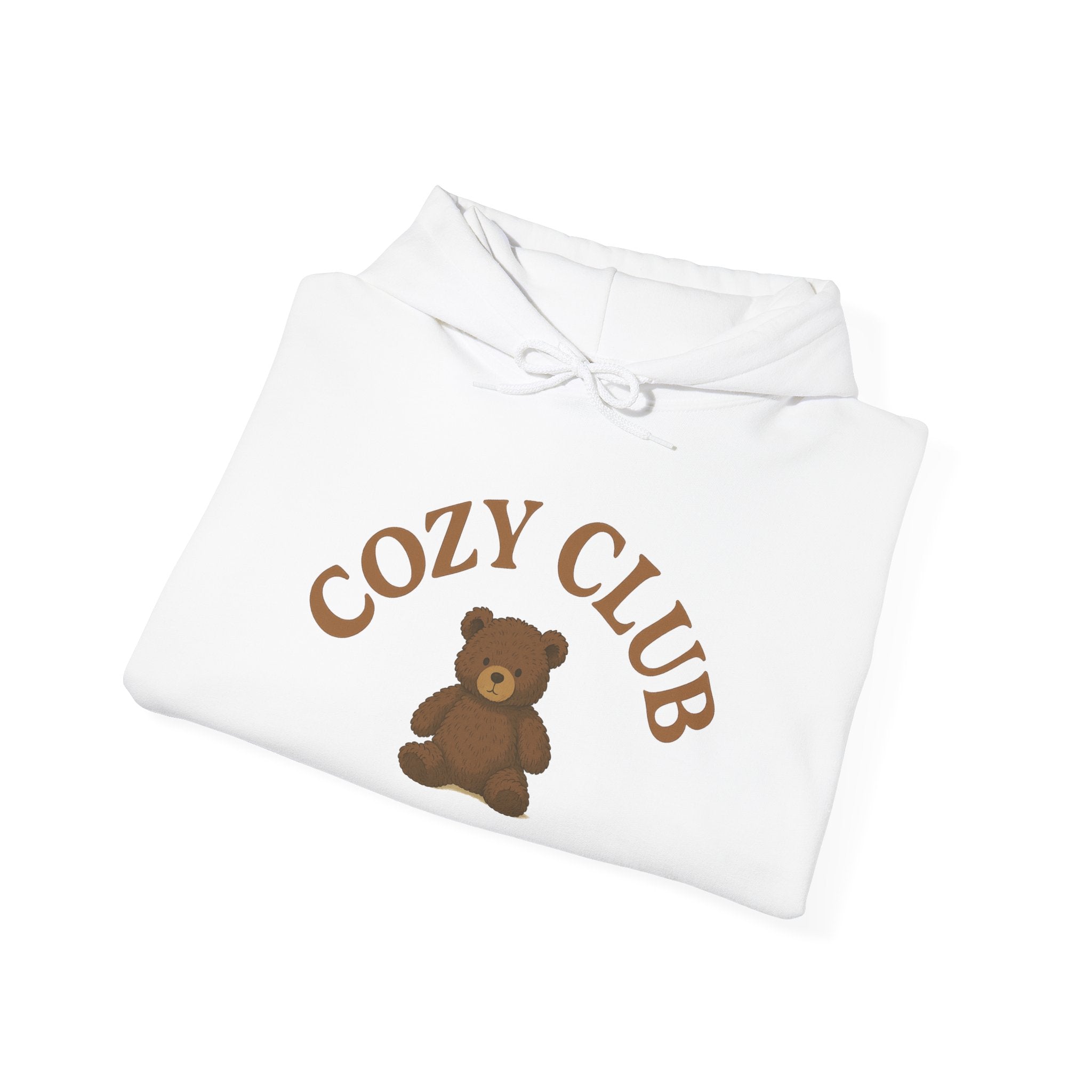 Cozy Club Hooded Sweatshirt - Unisex Pullover, Soft Bear Design, Perfect For Gift Giving, Warmth & Comfort