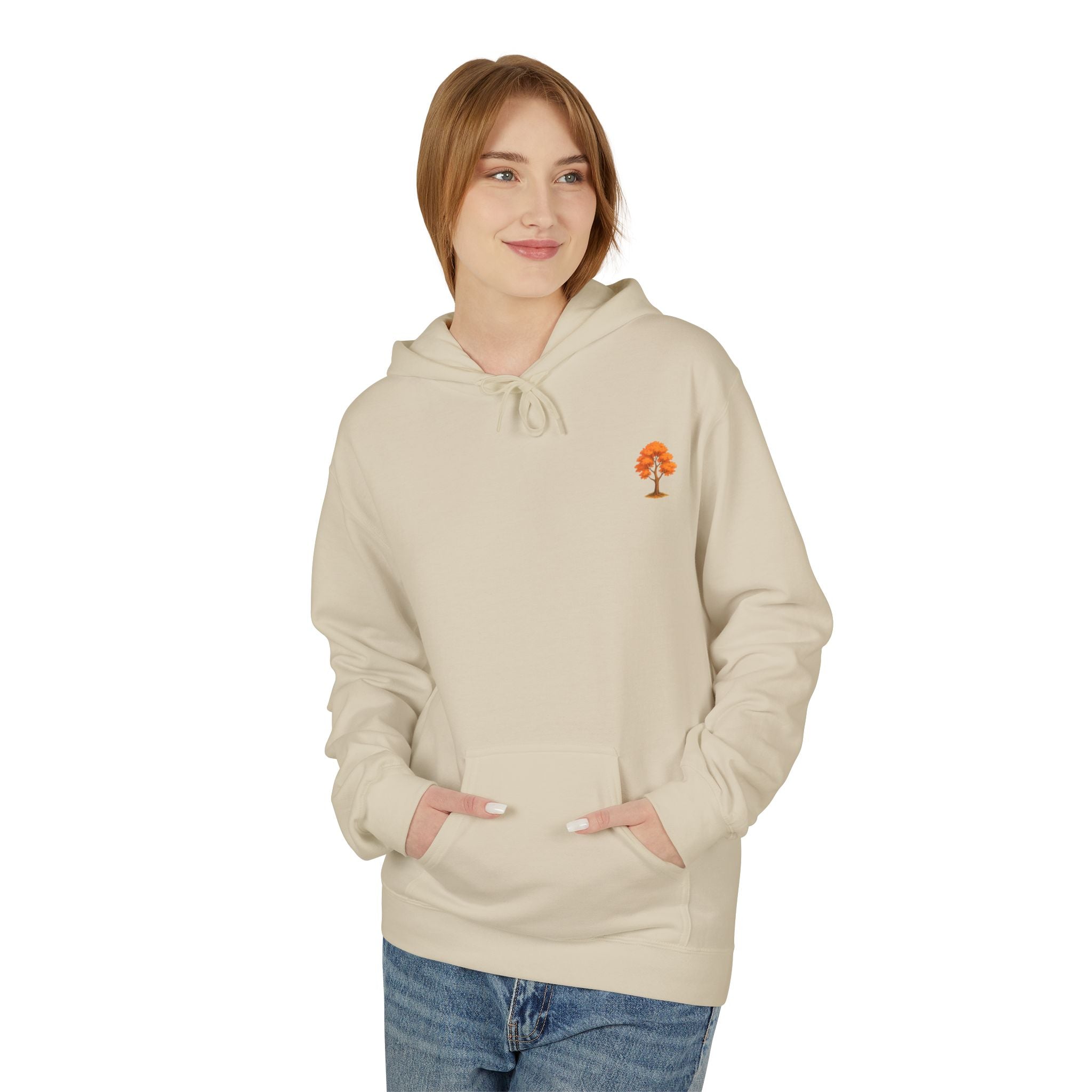 Autumn Vibes Fleece Hoodie – Cozy, Artistic, Unisex Pullover, Perfect for Fall Gatherings, Street Style, Gift for Friends