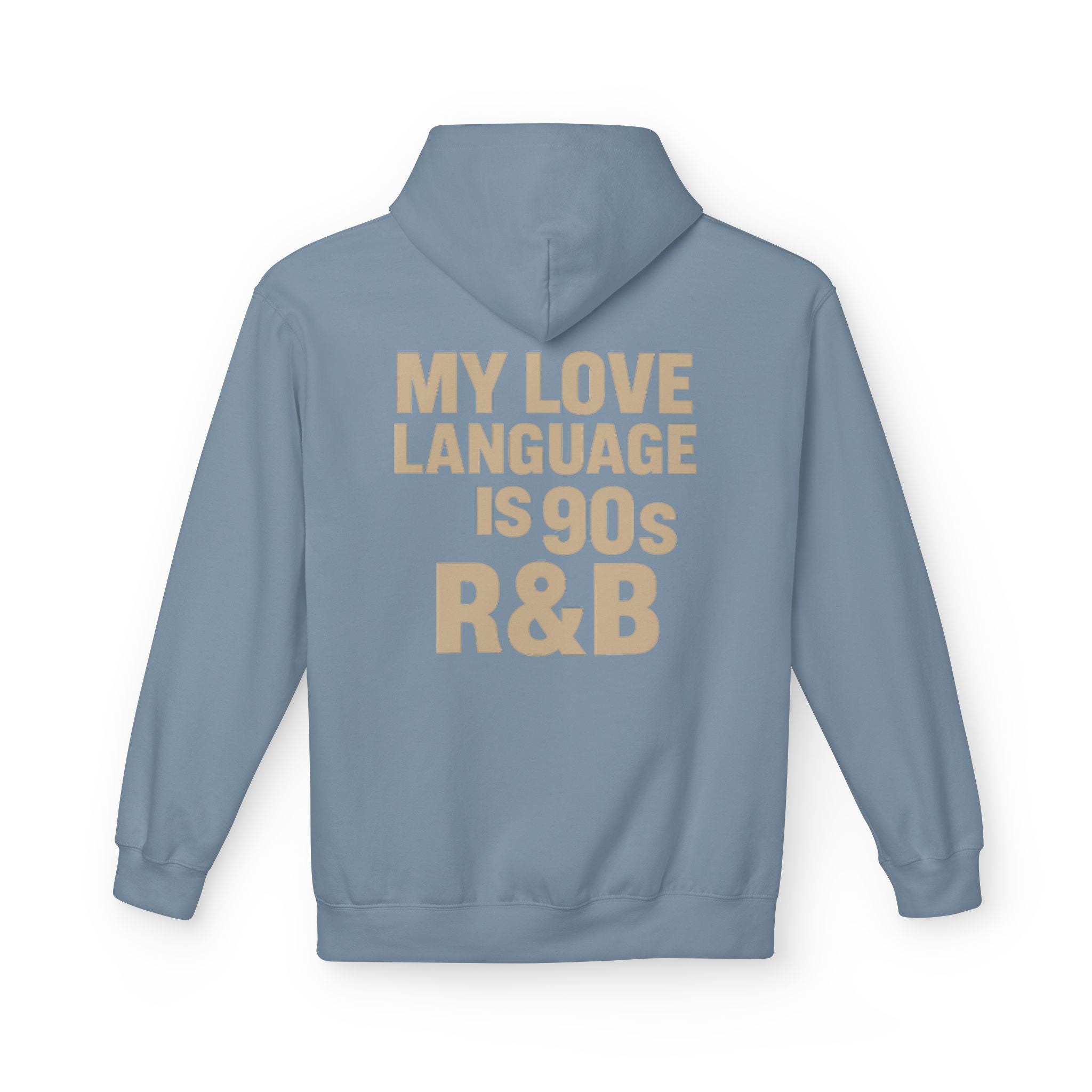 90s R&B Love Language Hoodie, Unisex Fleece Sweatshirt, Music Lover Gift, Cozy Casual Wear, Perfect for Holidays