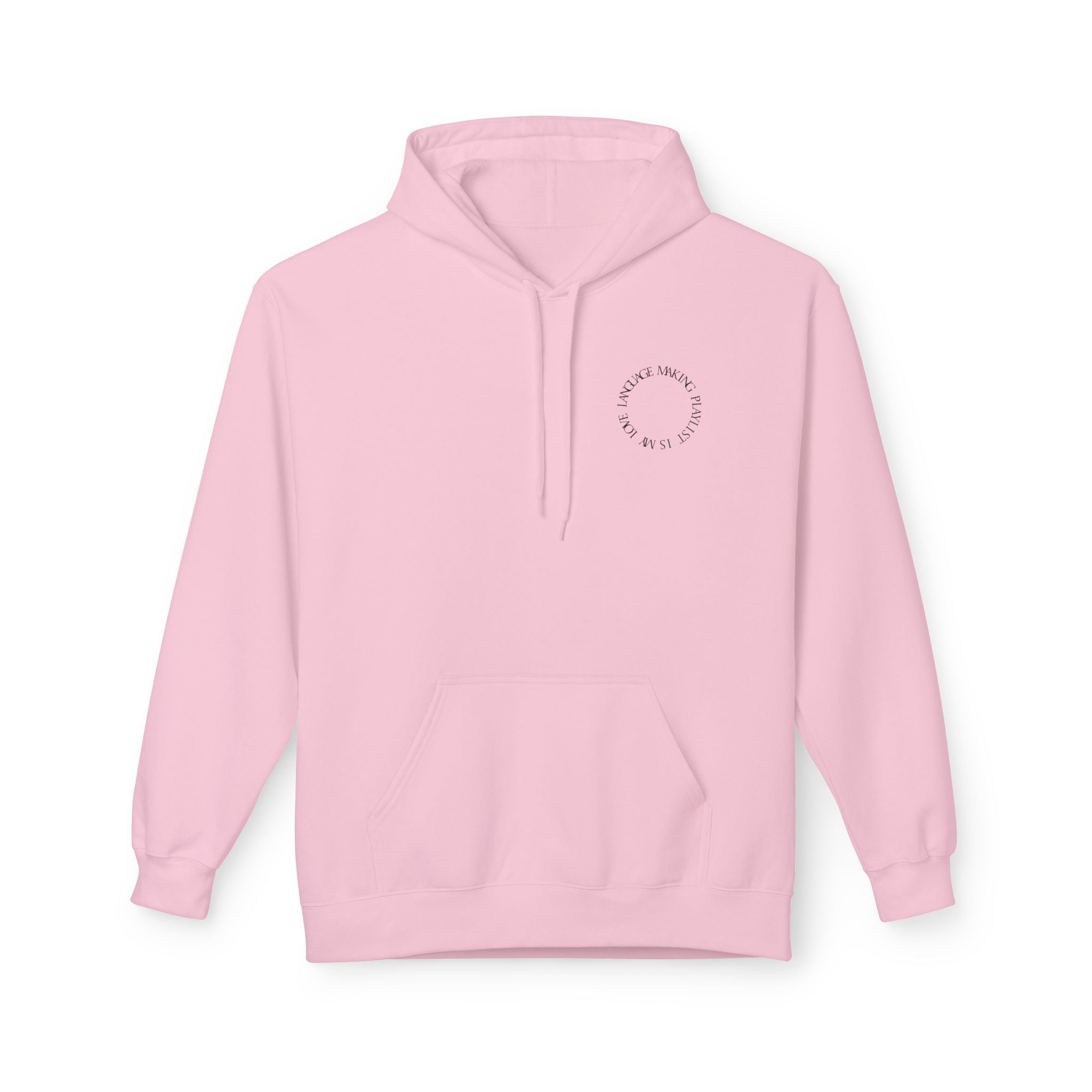 Playlist Love Language Hoodie, Comfortable Zip Up, Cozy Unisex Fleece, Gift for Music Lovers, Perfect for Casual Days, Lightweight Hoodie