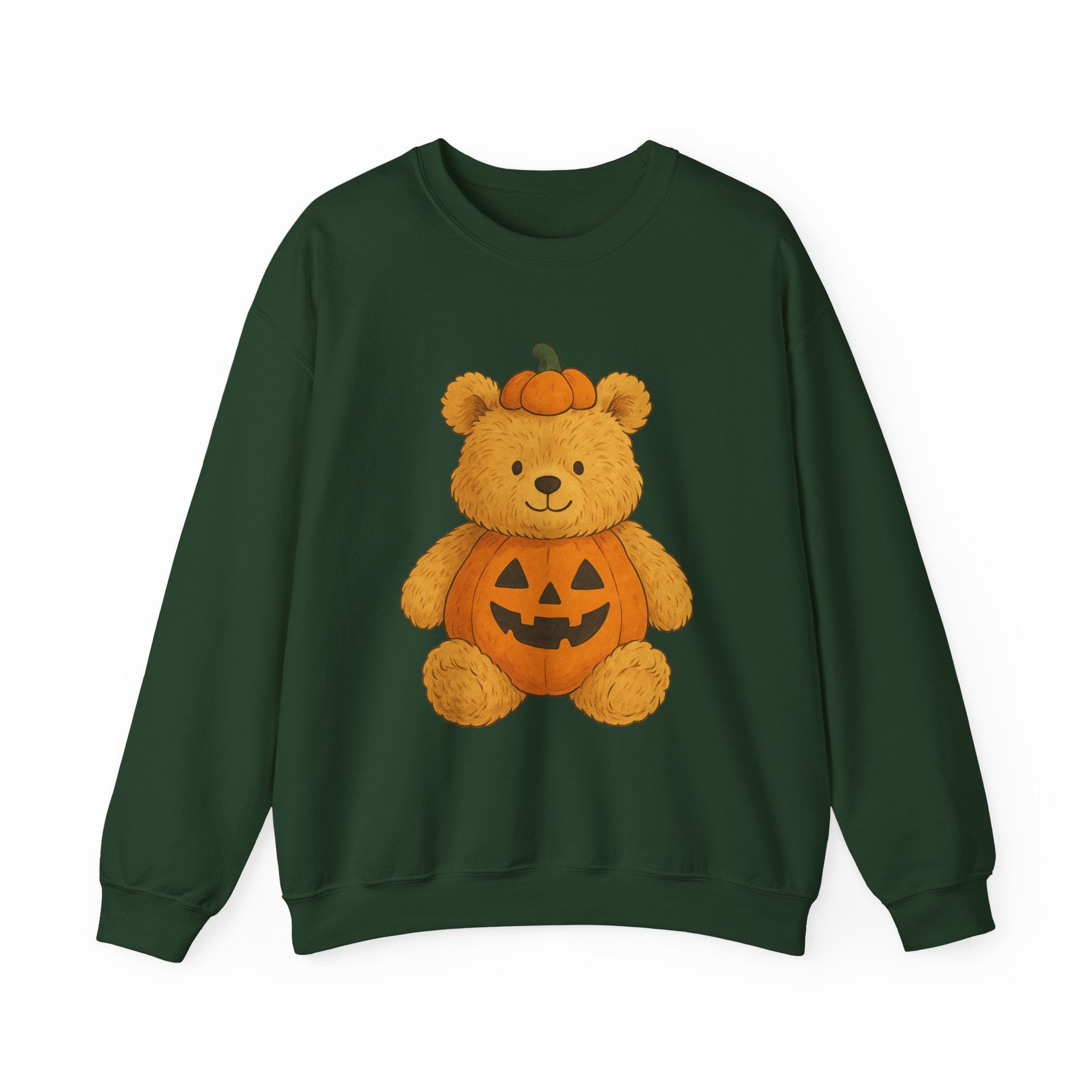 Halloween Teddy Bear Sweatshirt, Cozy Bear Crewneck, Fall Fashion, Cute Pumpkin Sweater, Gift for Her