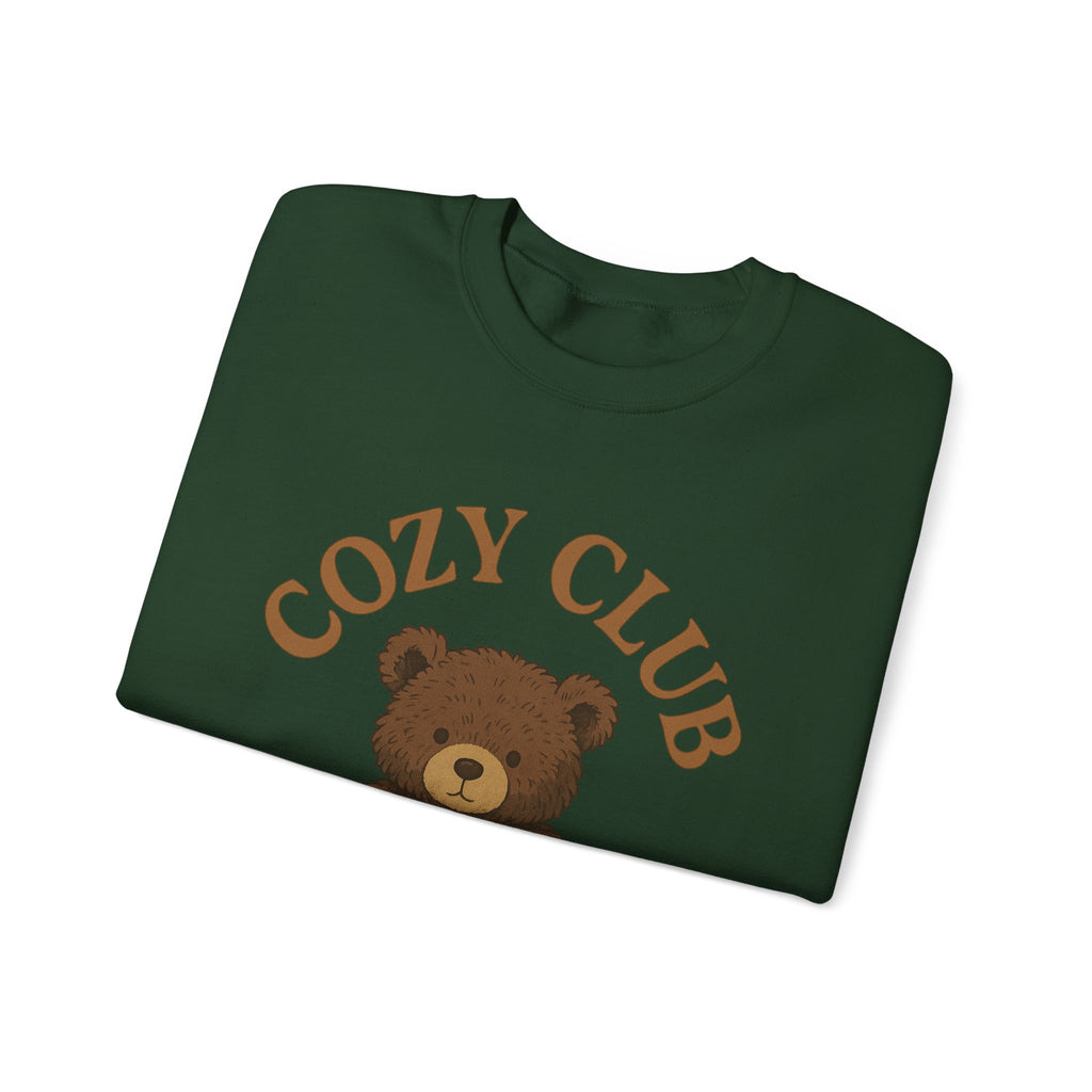 Cozy Club Bear Sweatshirt, Unisex Heavy Blend Crewneck, Fall Fashion, Halloween Sweater, Casual Comfort Clothing