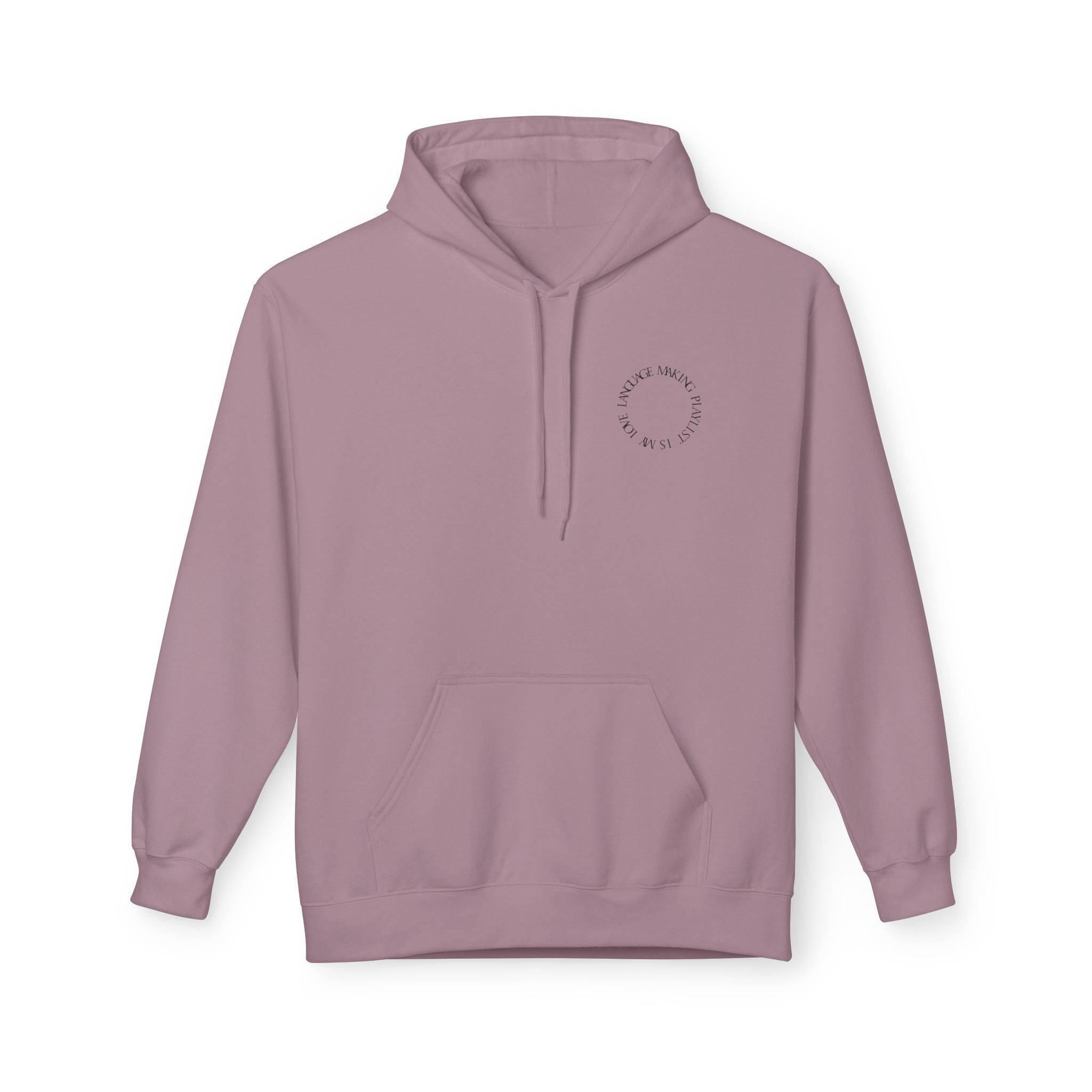 Playlist Love Language Hoodie, Comfortable Zip Up, Cozy Unisex Fleece, Gift for Music Lovers, Perfect for Casual Days, Lightweight Hoodie