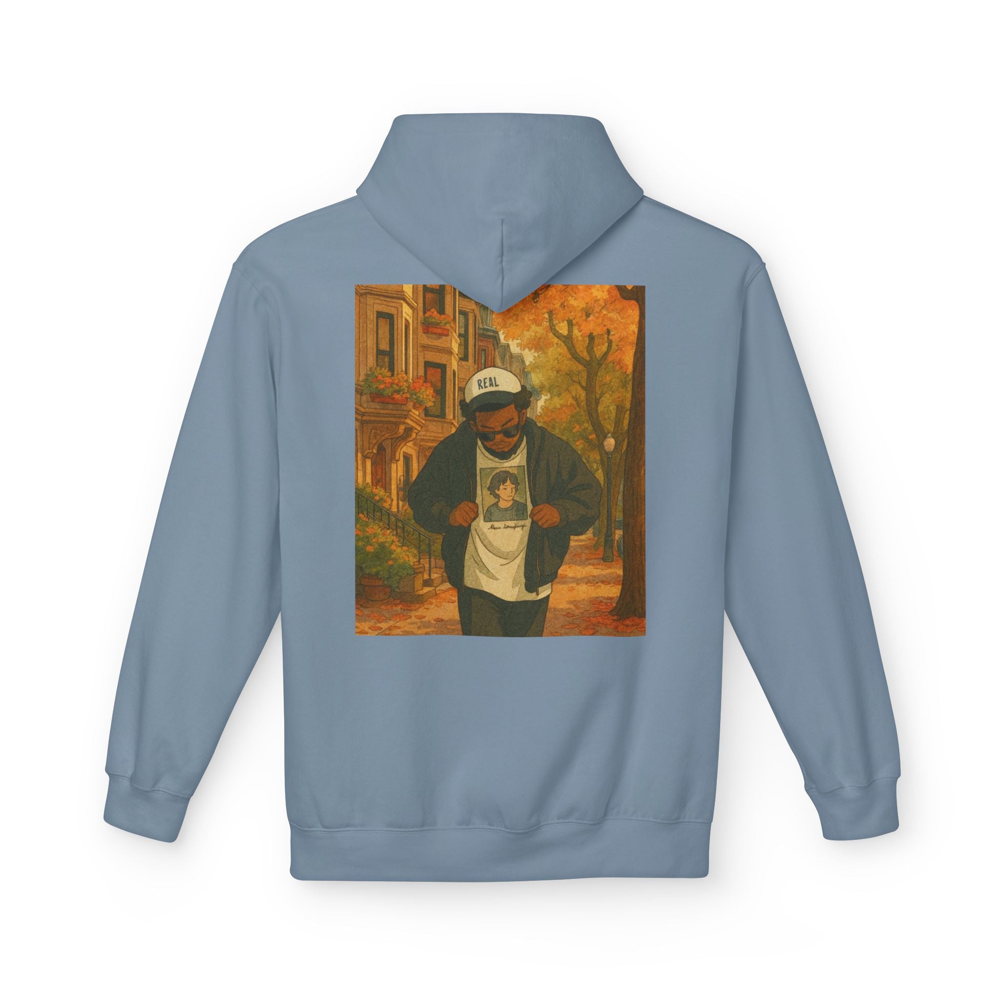 Autumn Vibes Fleece Hoodie – Cozy, Artistic, Unisex Pullover, Perfect for Fall Gatherings, Street Style, Gift for Friends