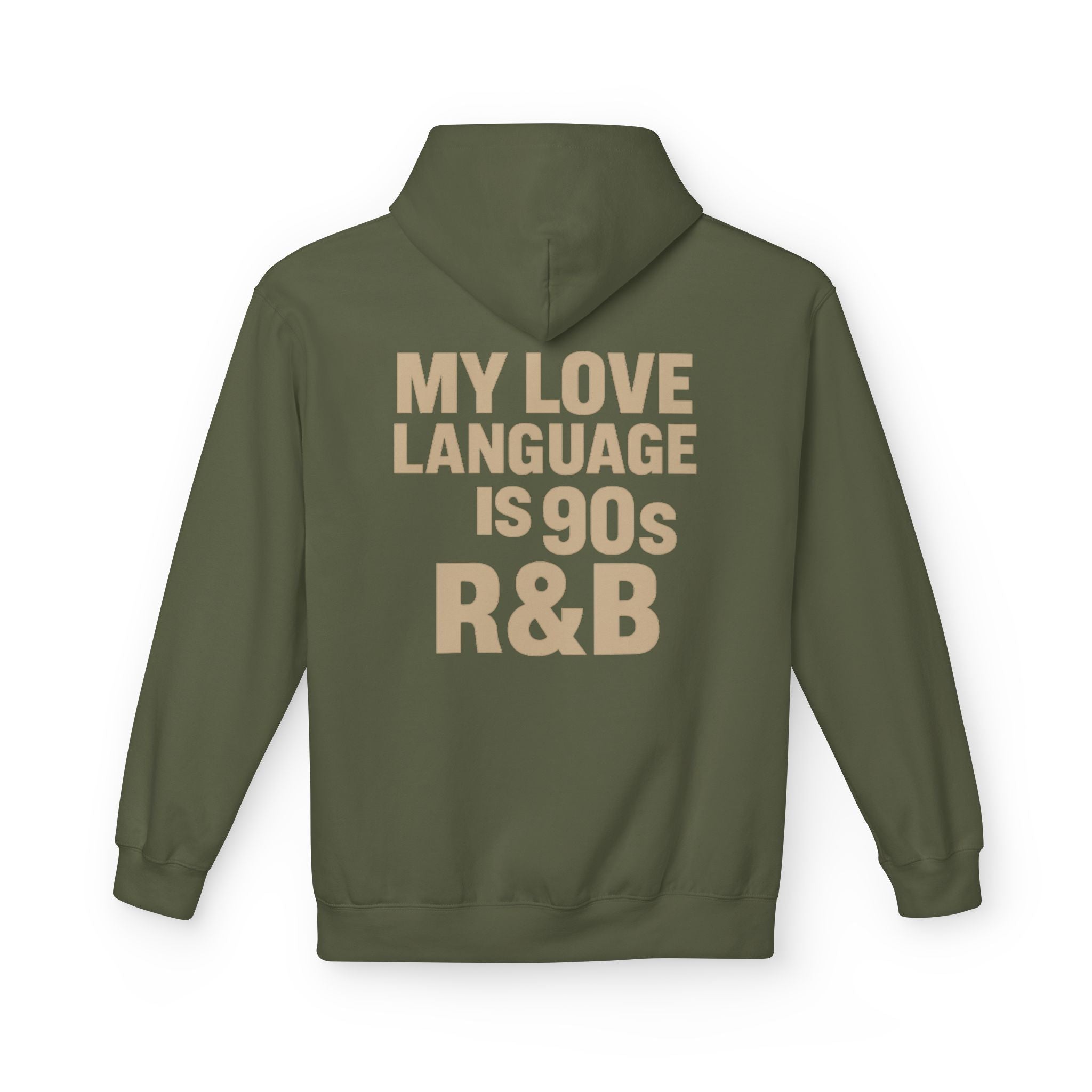 90s R&B Love Language Hoodie, Unisex Fleece Sweatshirt, Music Lover Gift, Cozy Casual Wear, Perfect for Holidays