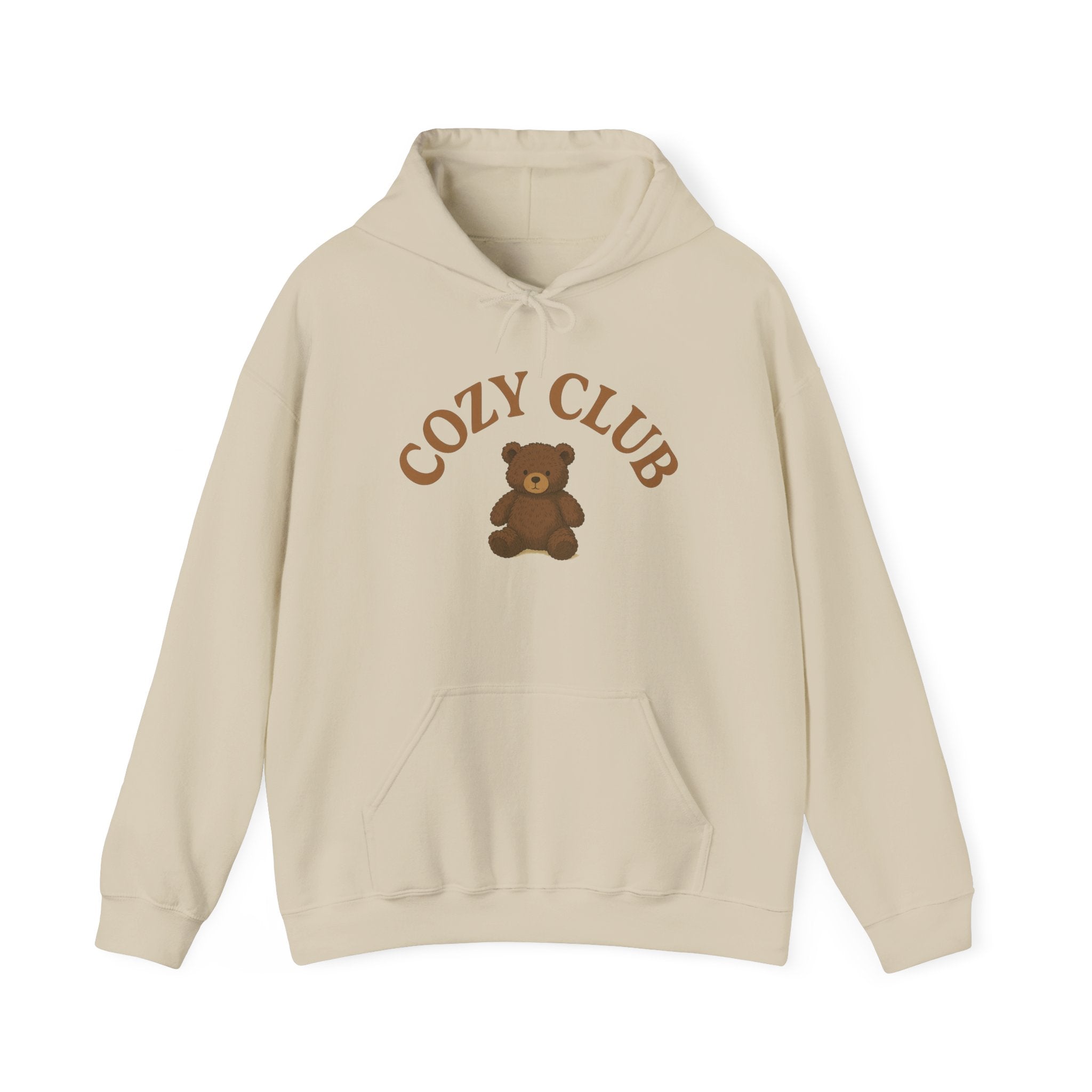 Cozy Club Hooded Sweatshirt - Unisex Pullover, Soft Bear Design, Perfect For Gift Giving, Warmth & Comfort