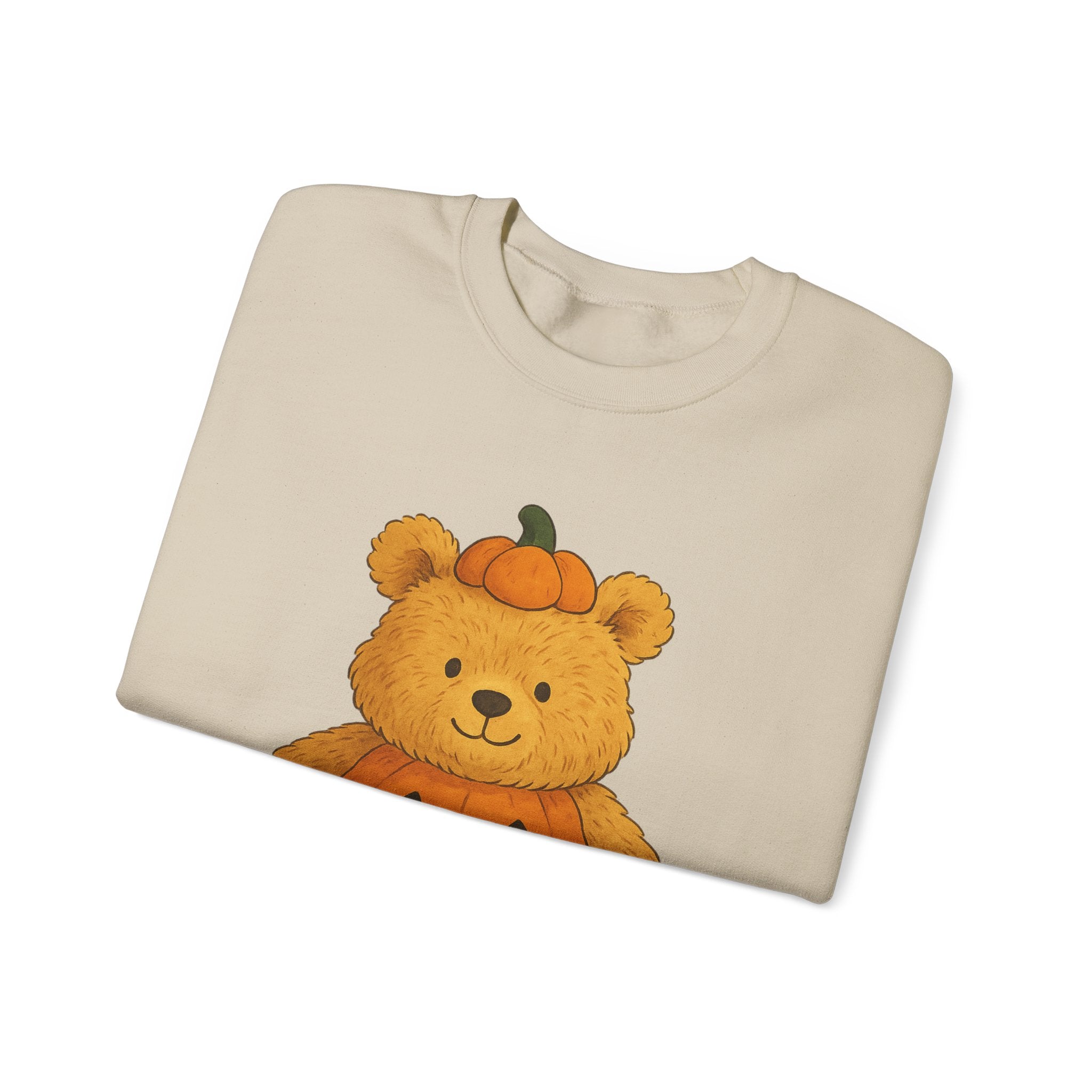 Halloween Teddy Bear Sweatshirt, Cozy Bear Crewneck, Fall Fashion, Cute Pumpkin Sweater, Gift for Her