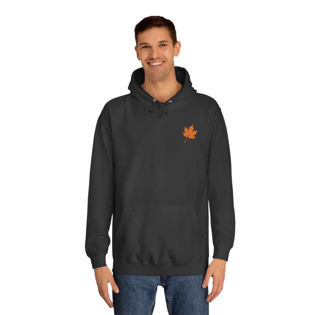 Cozy Unisex College Hoodie with Artistic Leaf Design - Perfect for Fall, Casual Wear, College Students, Stylish Gift Idea