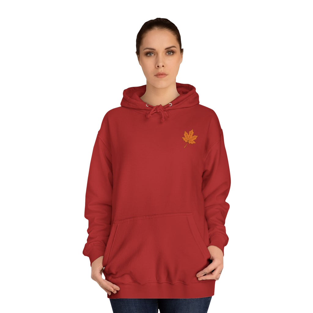Cozy Unisex College Hoodie with Artistic Leaf Design - Perfect for Fall, Casual Wear, College Students, Stylish Gift Idea