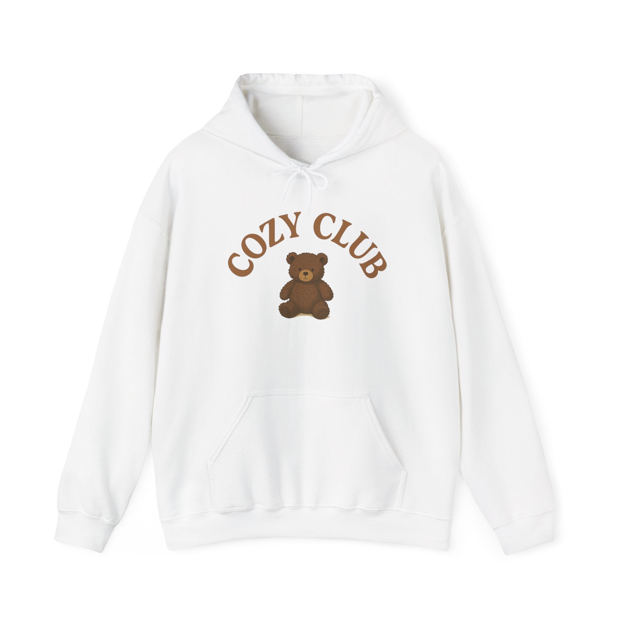 Cozy Club Hooded Sweatshirt - Unisex Pullover, Soft Bear Design, Perfect For Gift Giving, Warmth & Comfort