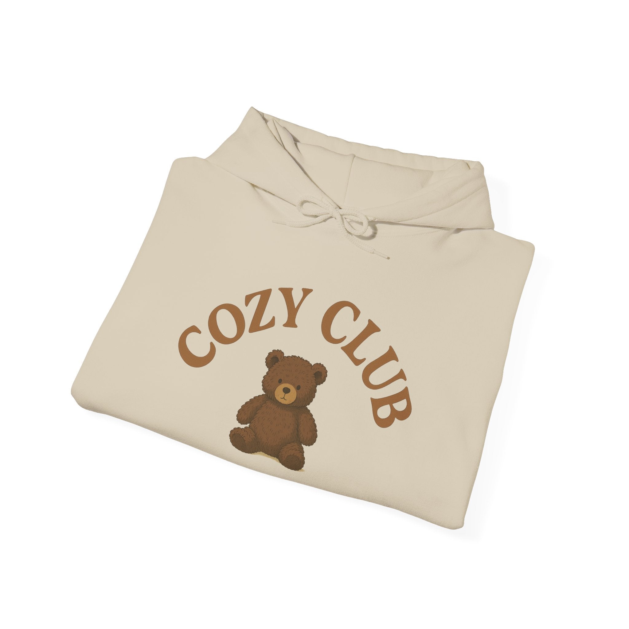 Cozy Club Hooded Sweatshirt - Unisex Pullover, Soft Bear Design, Perfect For Gift Giving, Warmth & Comfort