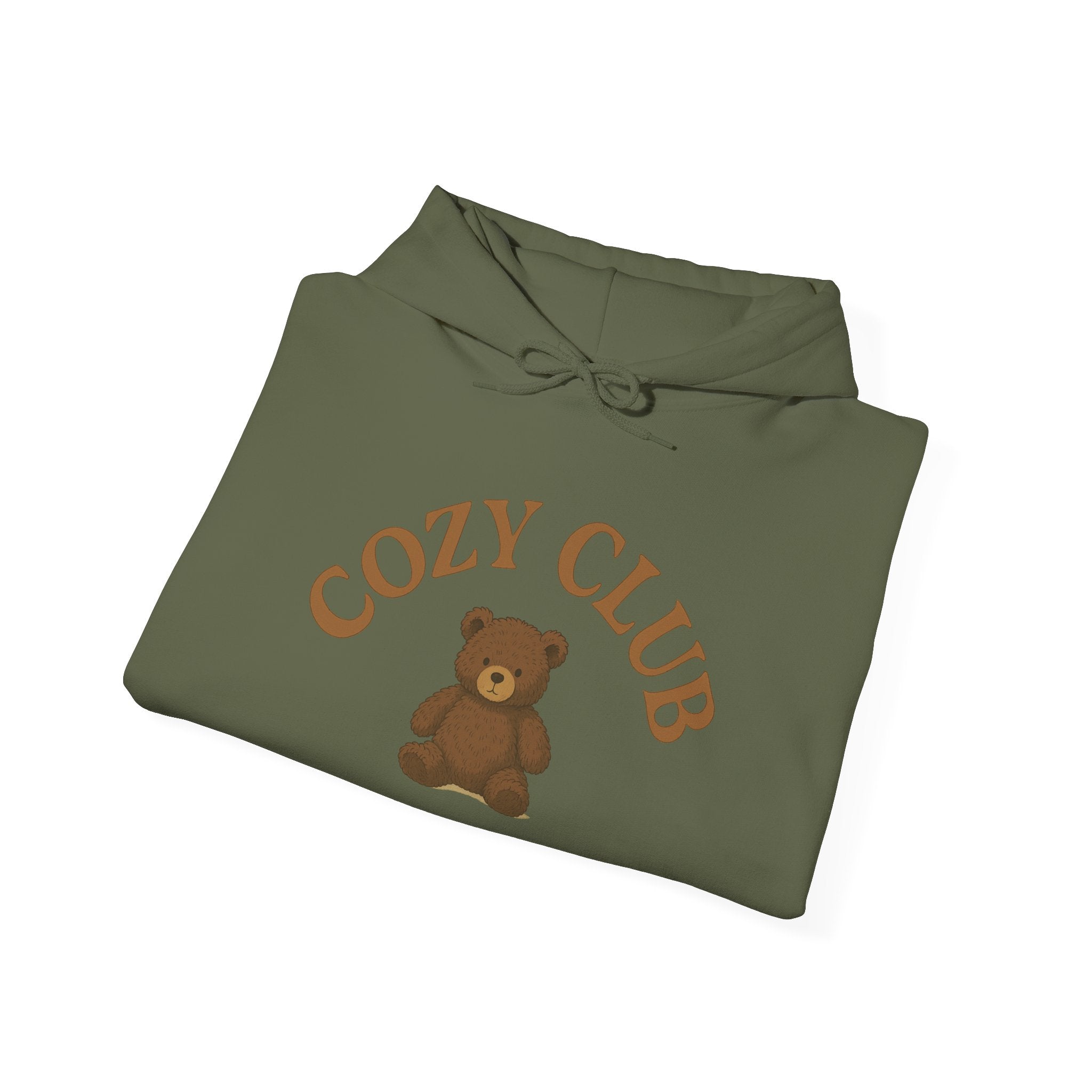 Cozy Club Hooded Sweatshirt - Unisex Pullover, Soft Bear Design, Perfect For Gift Giving, Warmth & Comfort