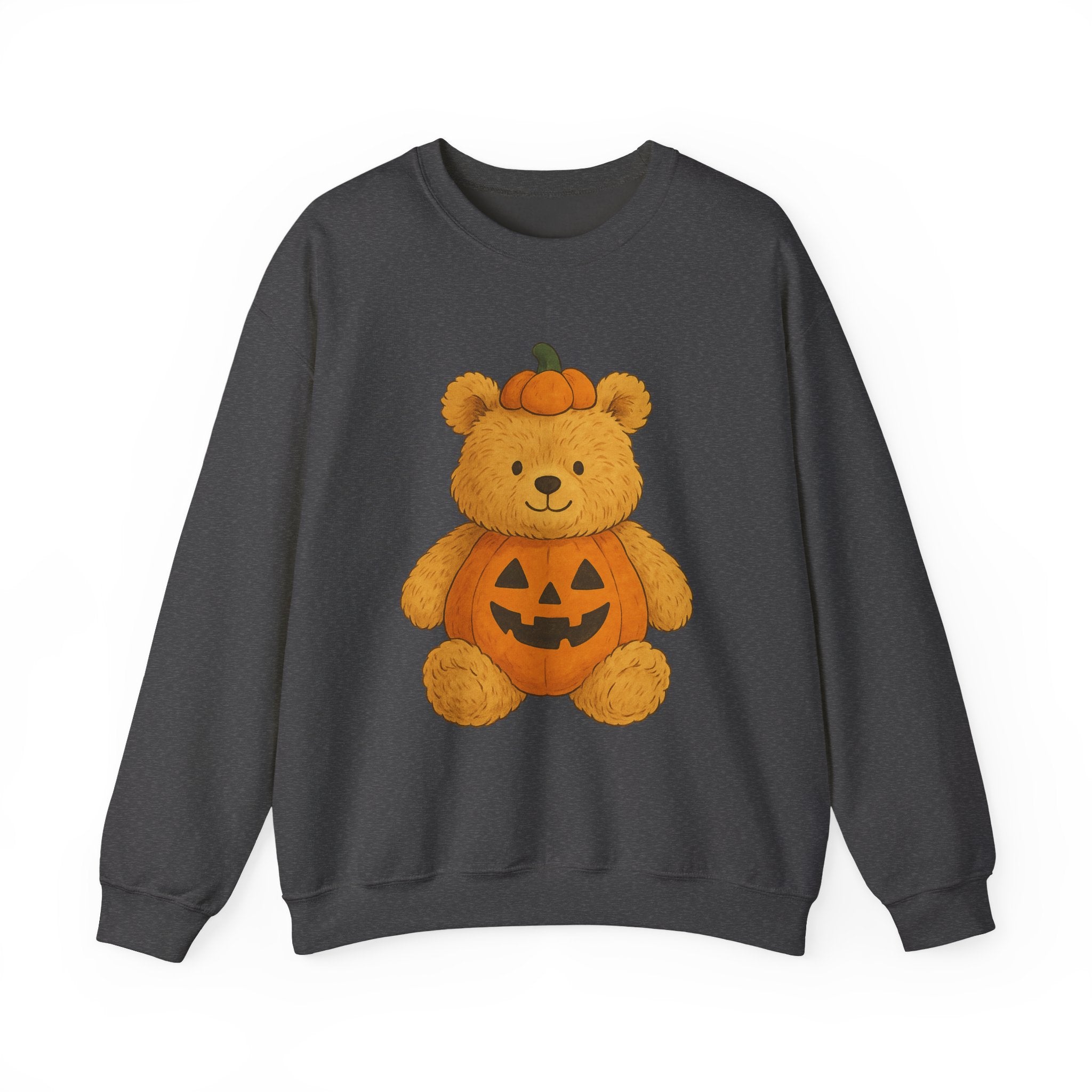 Halloween Teddy Bear Sweatshirt, Cozy Bear Crewneck, Fall Fashion, Cute Pumpkin Sweater, Gift for Her