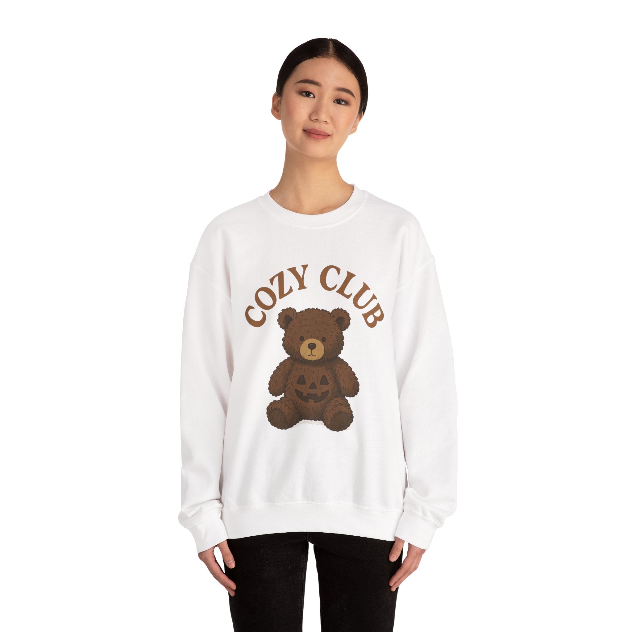 Cozy Club Bear Sweatshirt, Unisex Heavy Blend Crewneck, Fall Fashion, Halloween Sweater, Casual Comfort Clothing