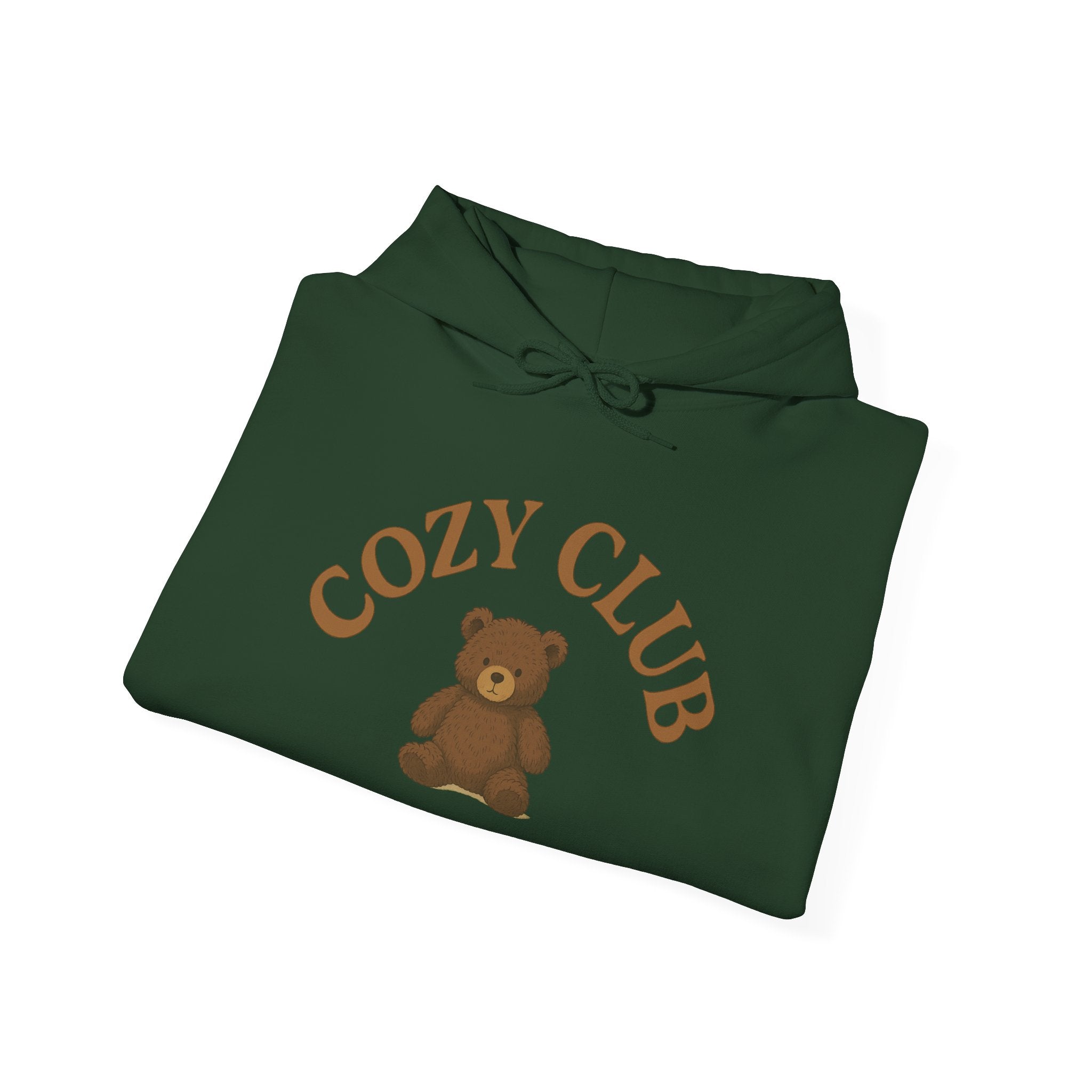 Cozy Club Hooded Sweatshirt - Unisex Pullover, Soft Bear Design, Perfect For Gift Giving, Warmth & Comfort