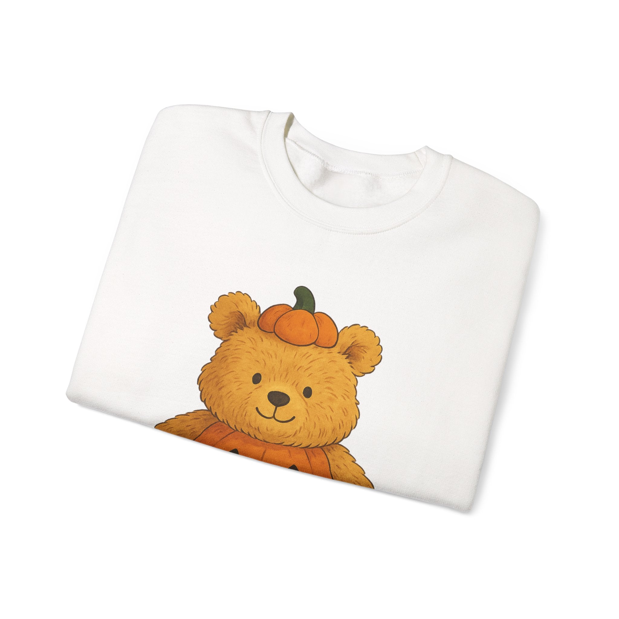 Halloween Teddy Bear Sweatshirt, Cozy Bear Crewneck, Fall Fashion, Cute Pumpkin Sweater, Gift for Her