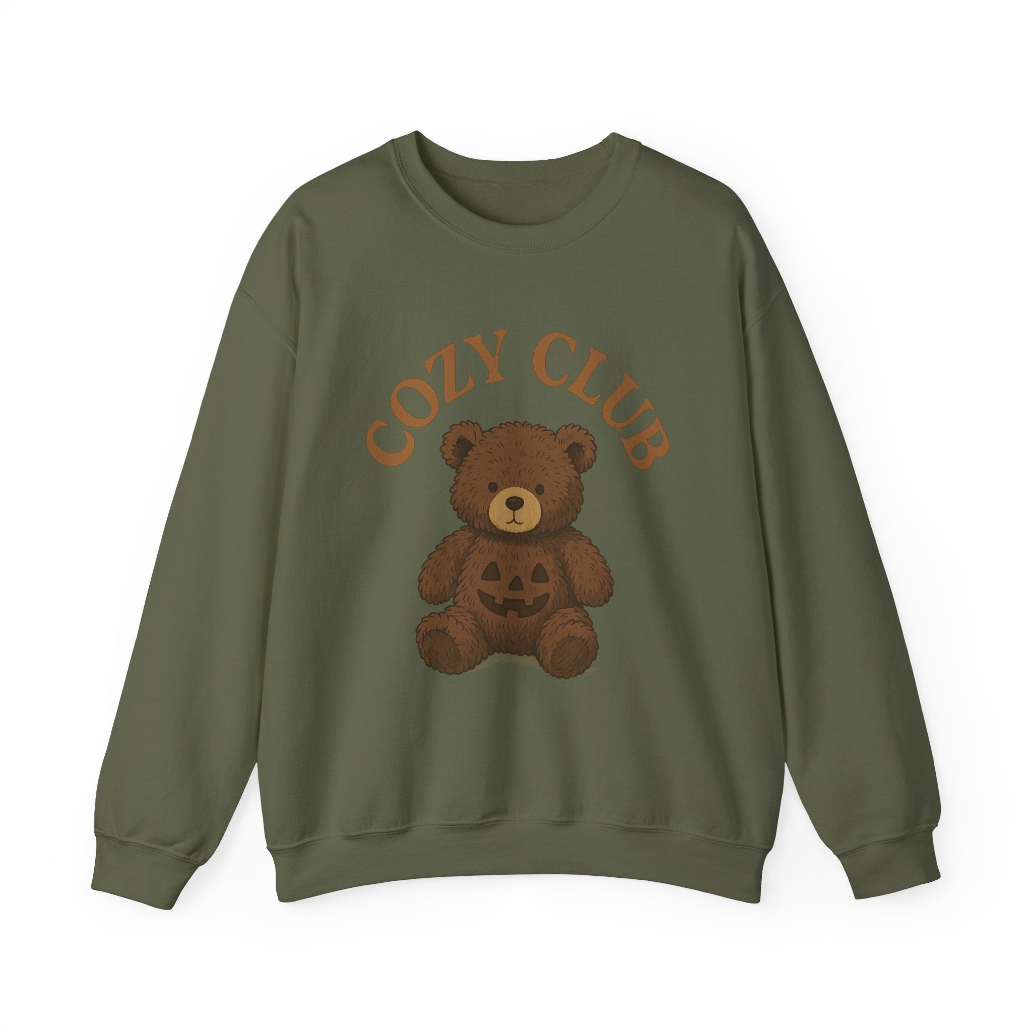 Cozy Club Bear Sweatshirt, Unisex Heavy Blend Crewneck, Fall Fashion, Halloween Sweater, Casual Comfort Clothing