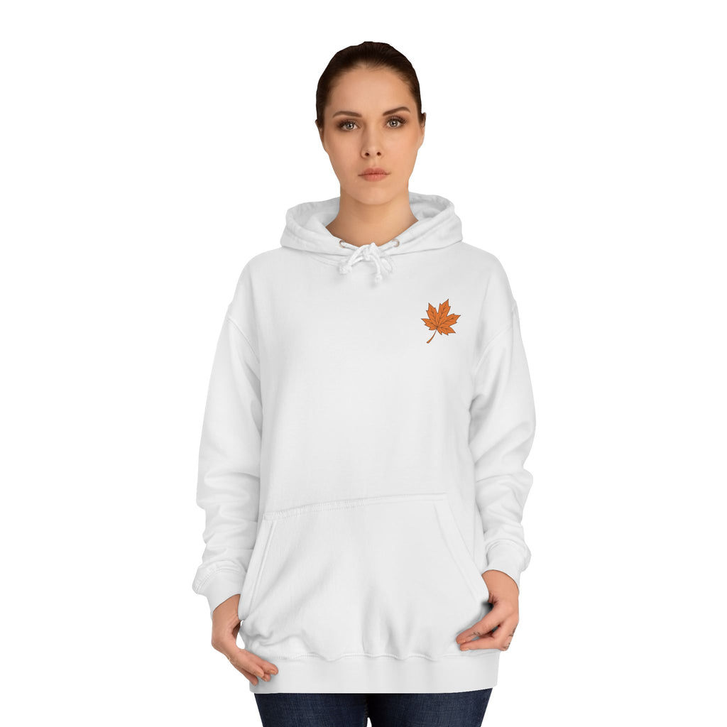 Cozy Unisex College Hoodie with Artistic Leaf Design - Perfect for Fall, Casual Wear, College Students, Stylish Gift Idea