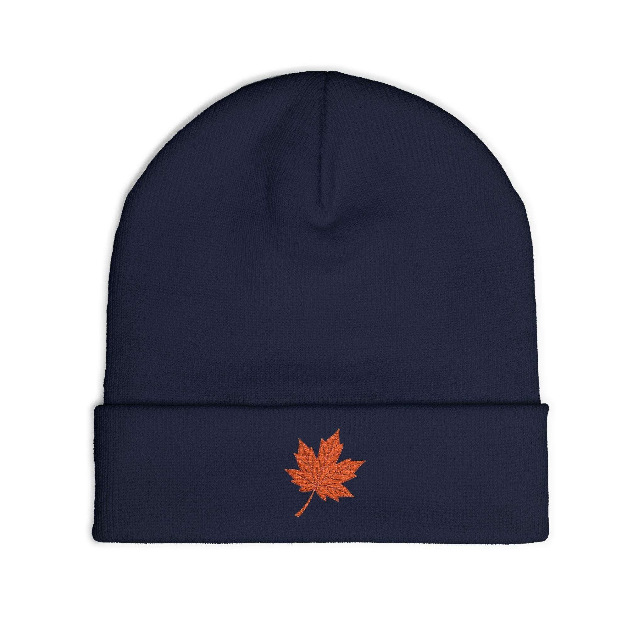 Cozy Embroidered Knit Beanie with Leaf | Winter Hat, Fall Fashion, Outdoor Accessories, Gift for Her, Casual Style