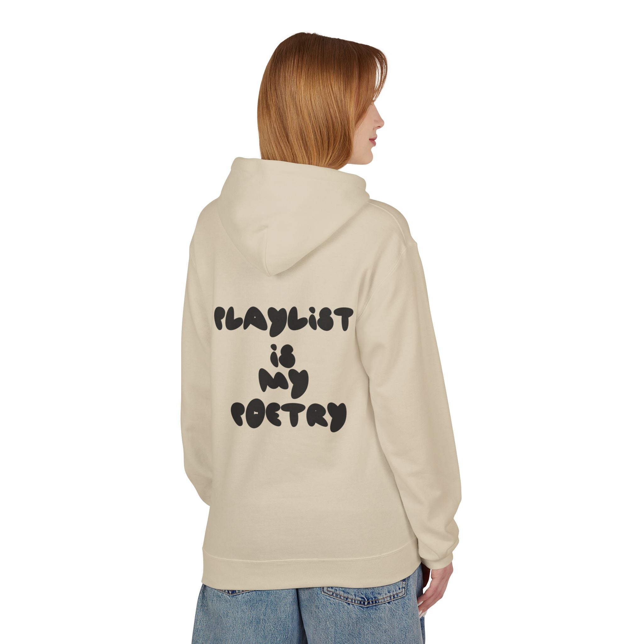 Chill Vibes Hoodie - Playlist is My Poetry, Cozy Sweater, Gift for Music Lovers, Unisex Fleece, Trendy Casual Wear