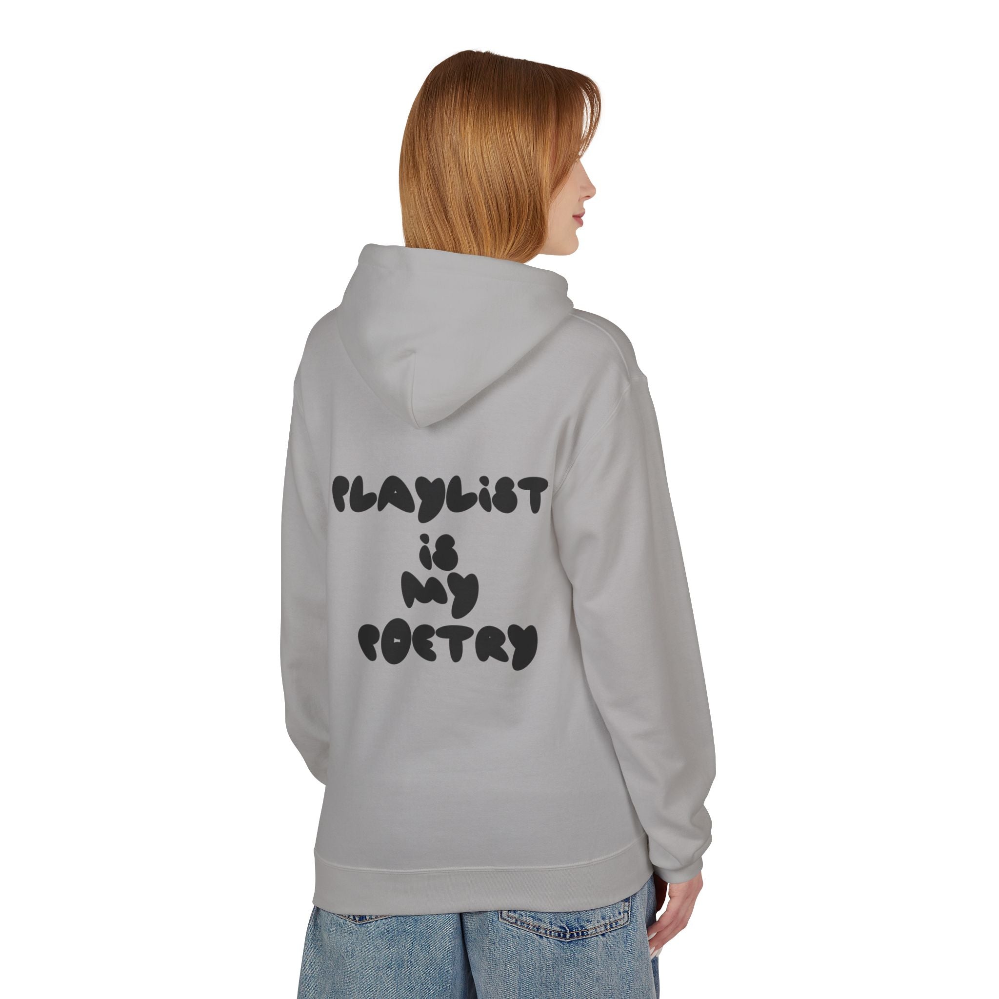 Chill Vibes Hoodie - Playlist is My Poetry, Cozy Sweater, Gift for Music Lovers, Unisex Fleece, Trendy Casual Wear