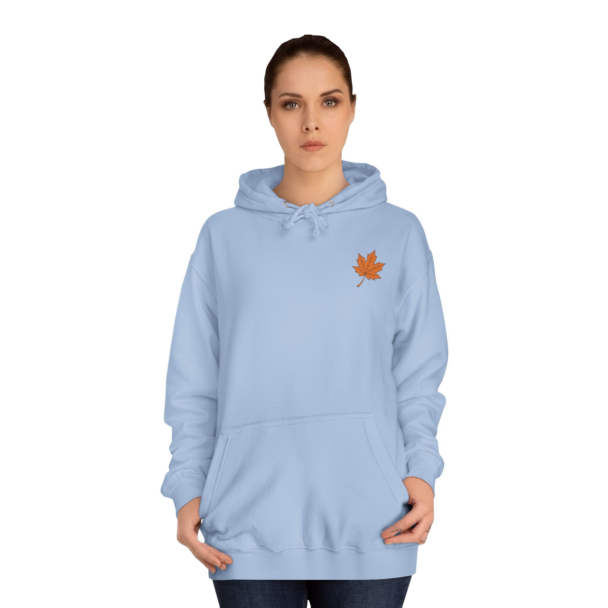 Cozy Unisex College Hoodie with Artistic Leaf Design - Perfect for Fall, Casual Wear, College Students, Stylish Gift Idea