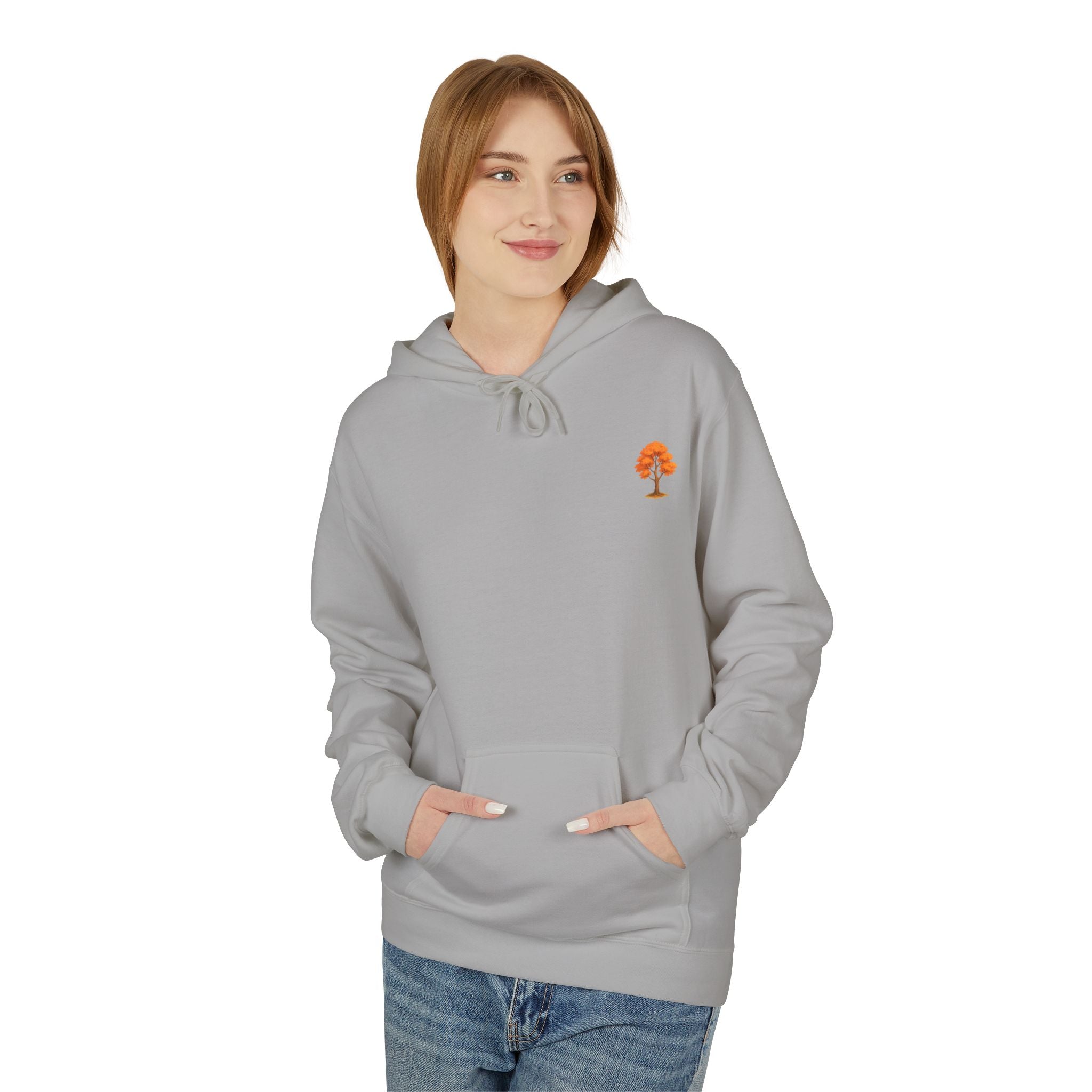 Autumn Vibes Fleece Hoodie – Cozy, Artistic, Unisex Pullover, Perfect for Fall Gatherings, Street Style, Gift for Friends
