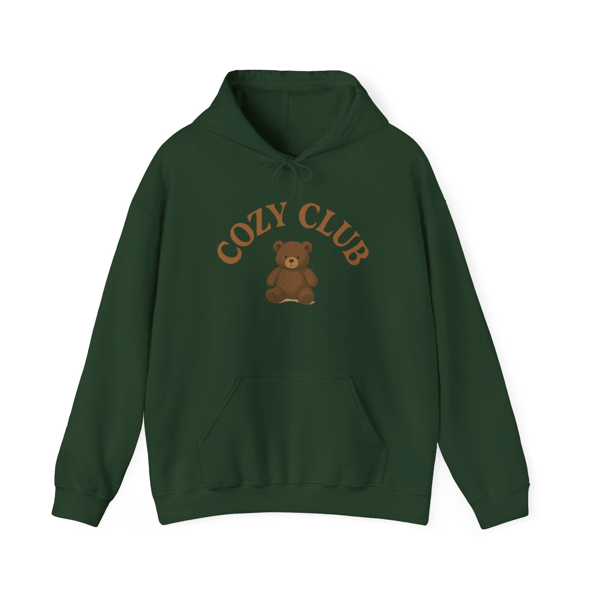 Cozy Club Hooded Sweatshirt - Unisex Pullover, Soft Bear Design, Perfect For Gift Giving, Warmth & Comfort