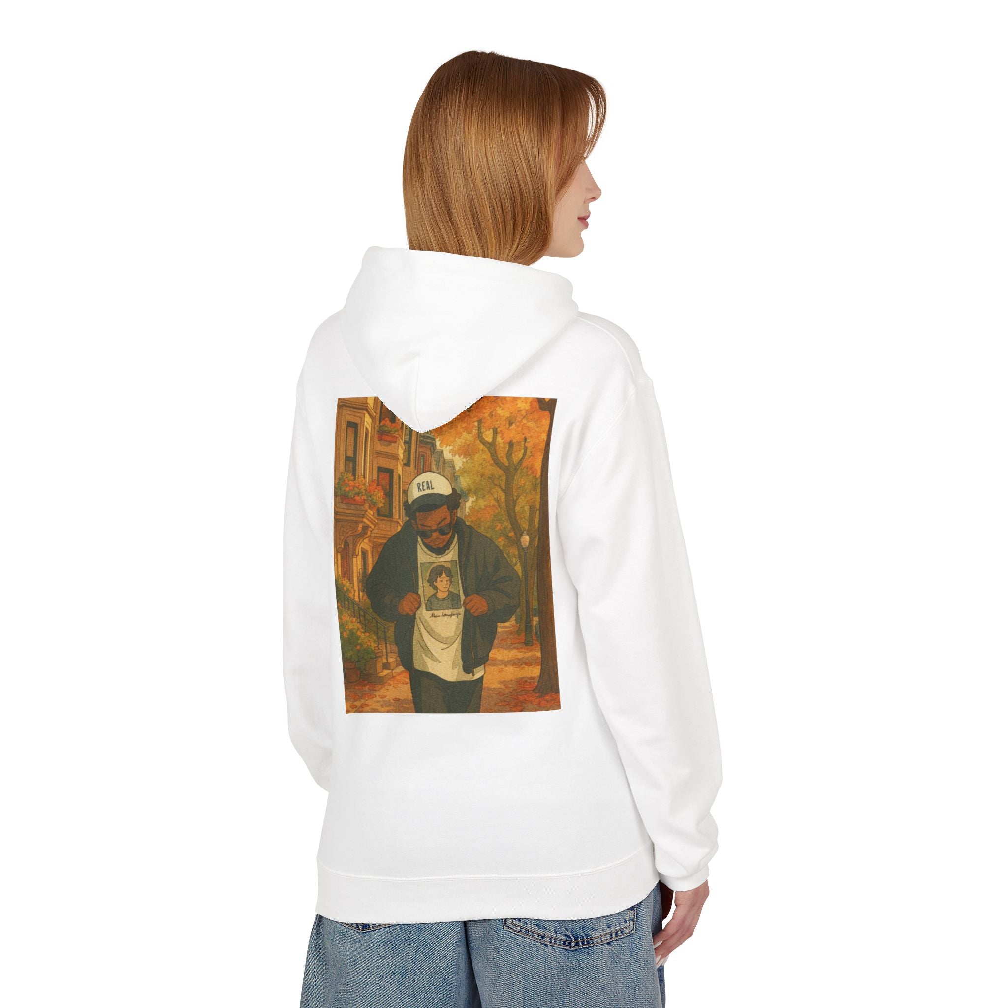 Autumn Vibes Fleece Hoodie – Cozy, Artistic, Unisex Pullover, Perfect for Fall Gatherings, Street Style, Gift for Friends