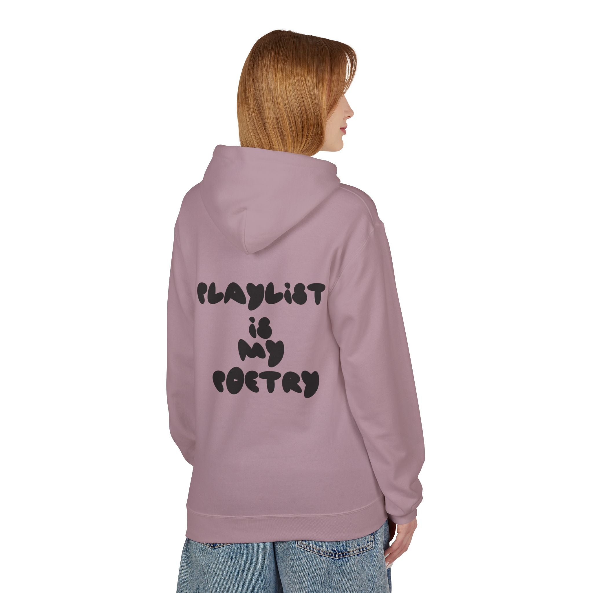 Chill Vibes Hoodie - Playlist is My Poetry, Cozy Sweater, Gift for Music Lovers, Unisex Fleece, Trendy Casual Wear