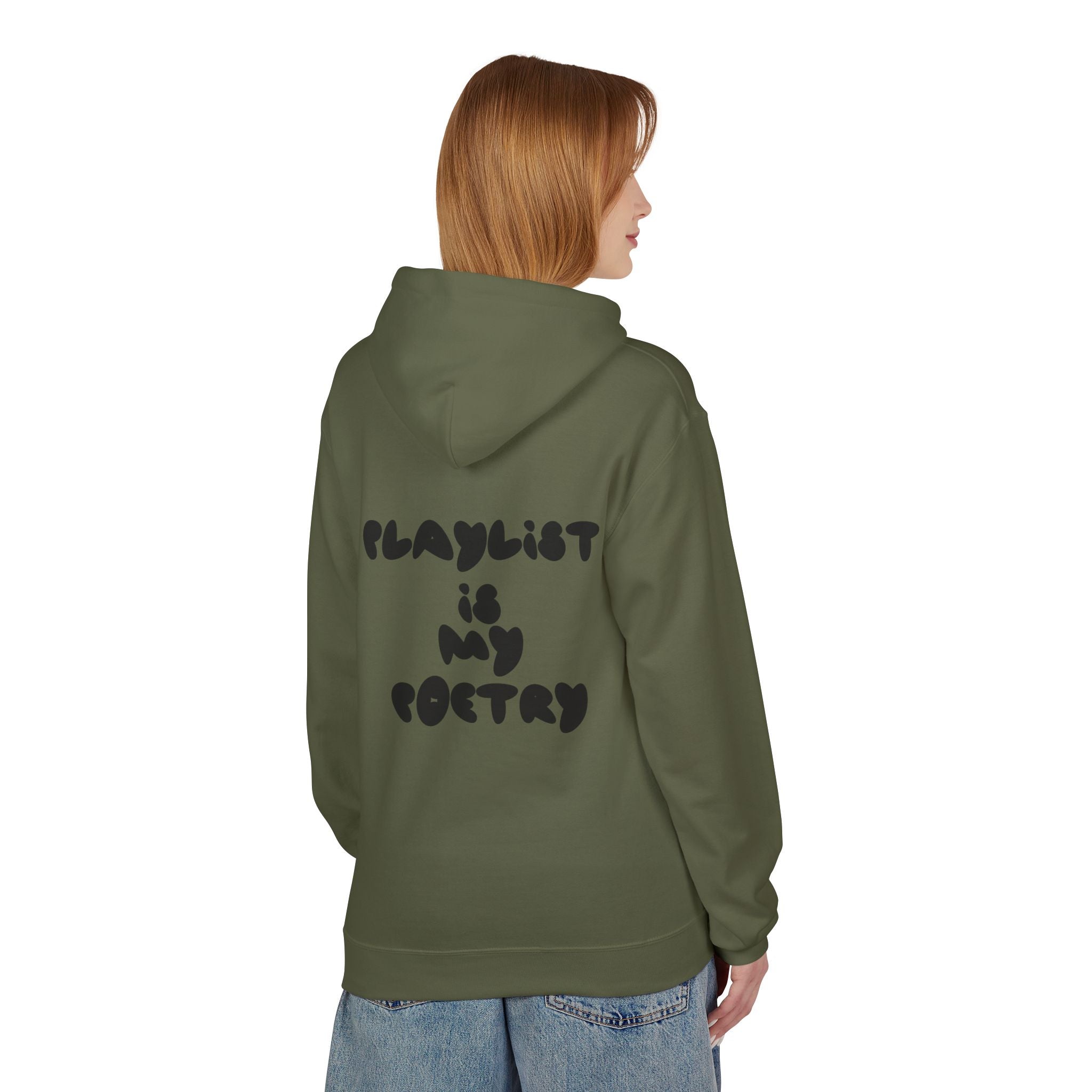 Chill Vibes Hoodie - Playlist is My Poetry, Cozy Sweater, Gift for Music Lovers, Unisex Fleece, Trendy Casual Wear