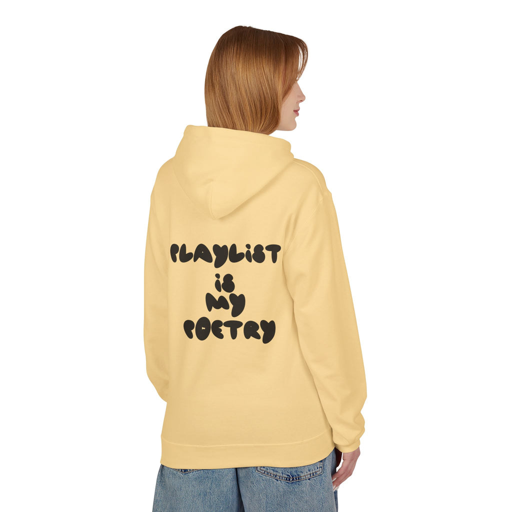 Chill Vibes Hoodie - Playlist is My Poetry, Cozy Sweater, Gift for Music Lovers, Unisex Fleece, Trendy Casual Wear