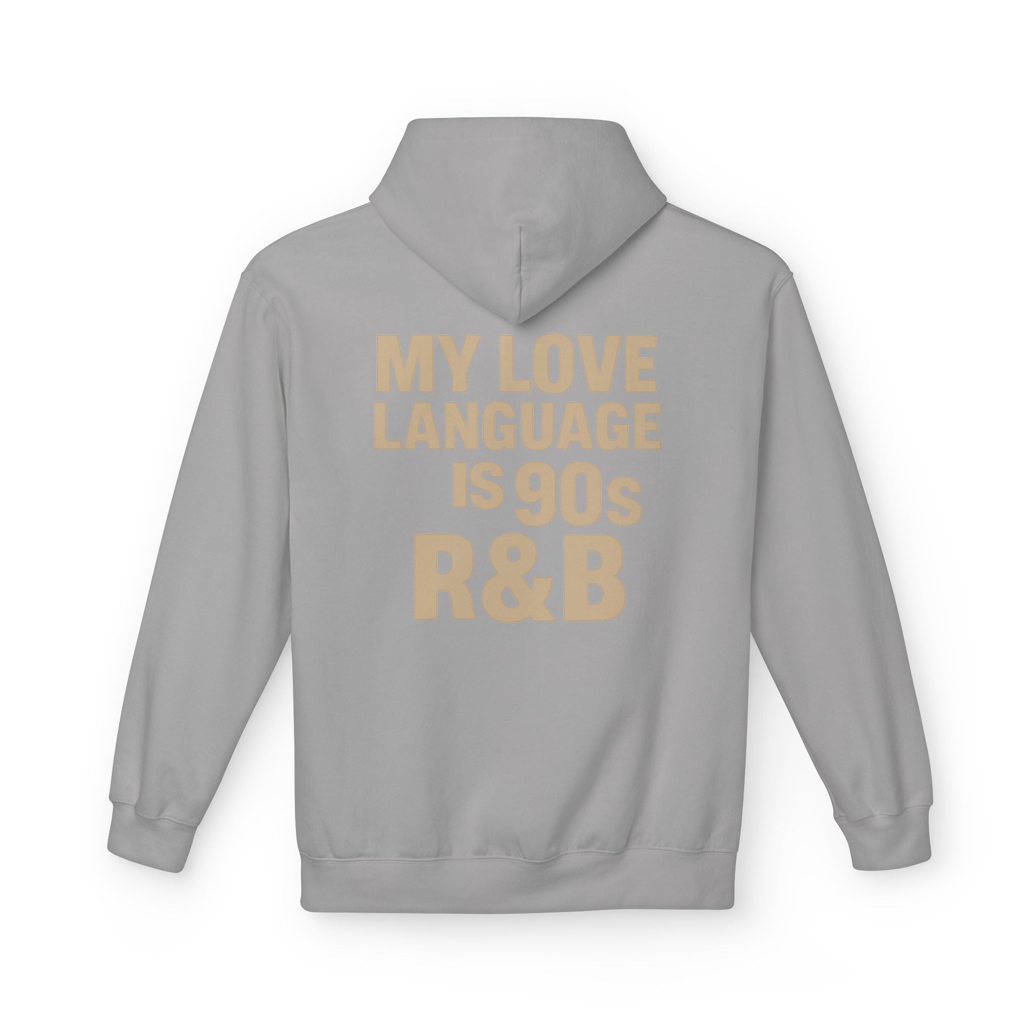 90s R&B Love Language Hoodie, Unisex Fleece Sweatshirt, Music Lover Gift, Cozy Casual Wear, Perfect for Holidays
